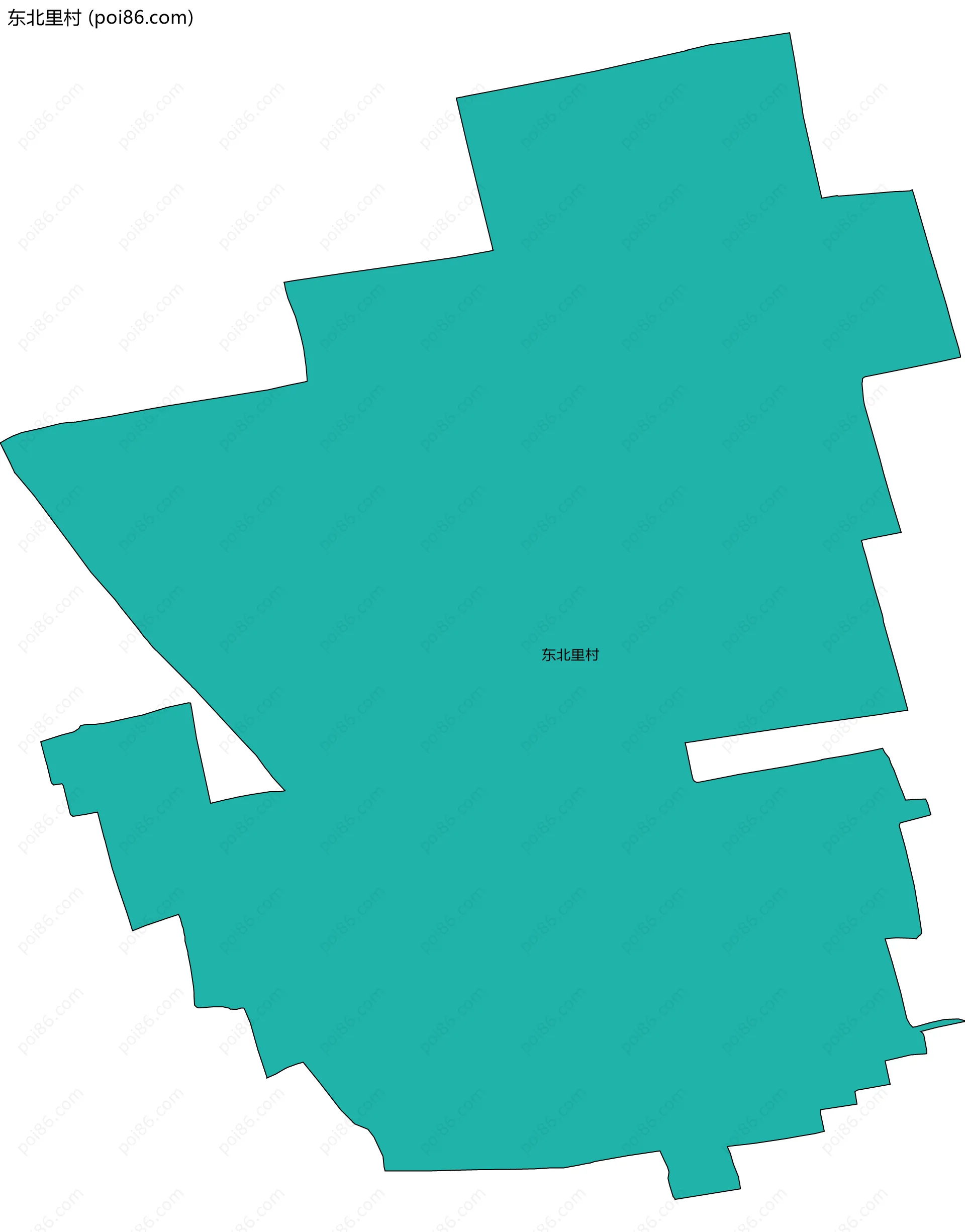 东北里村边界地图
