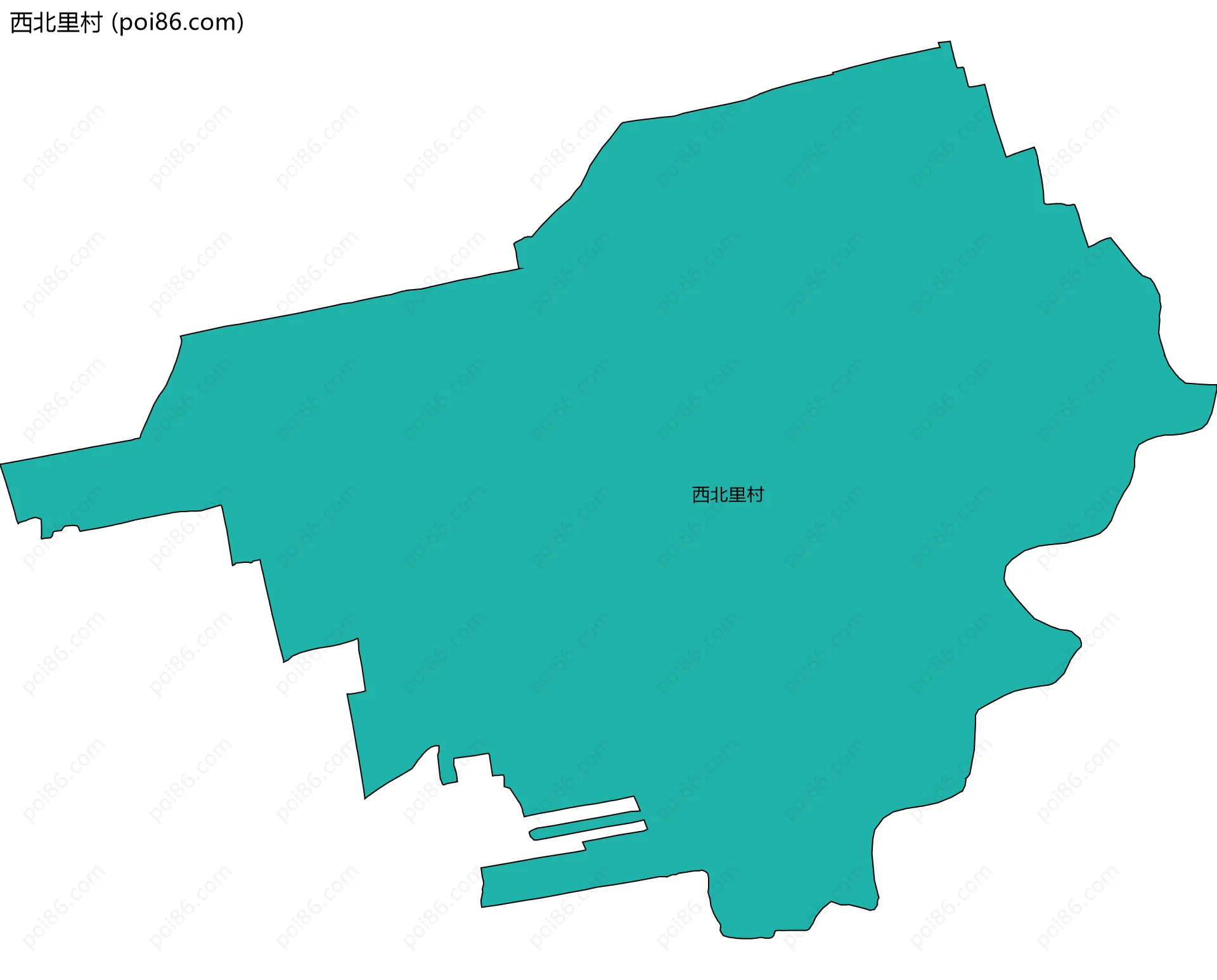 西北里村边界地图