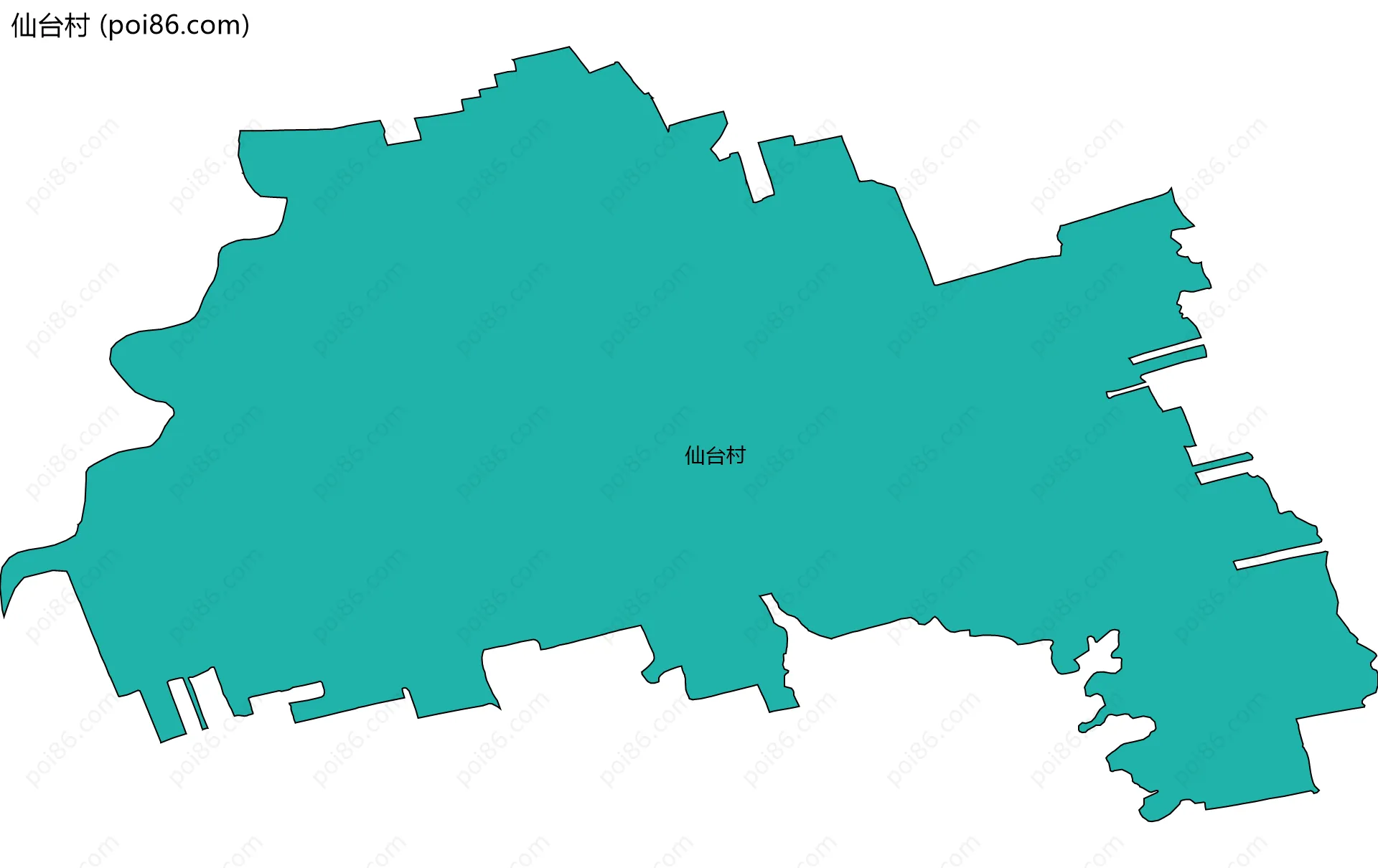 仙台村边界地图