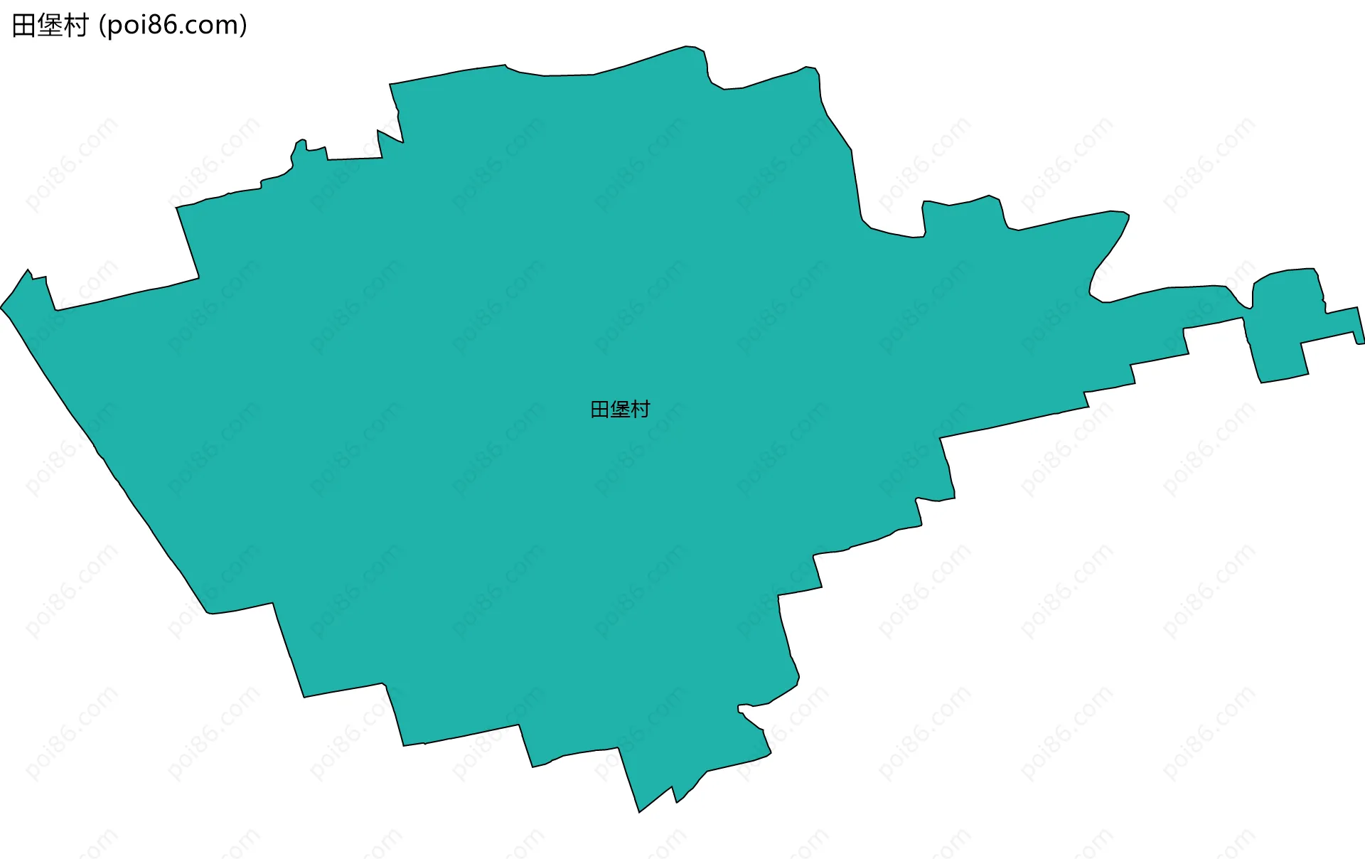 田堡村边界地图