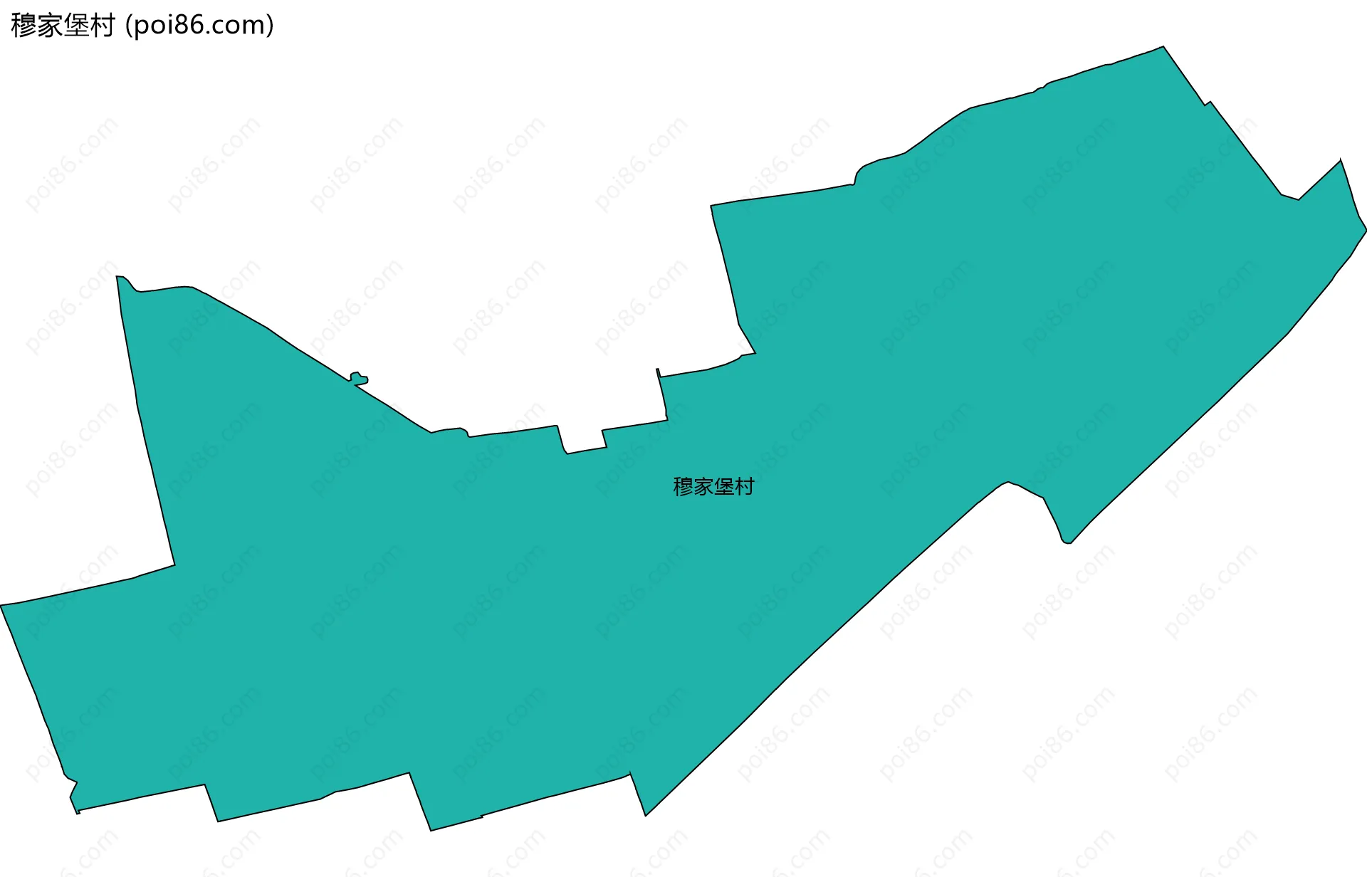 穆家堡村边界地图