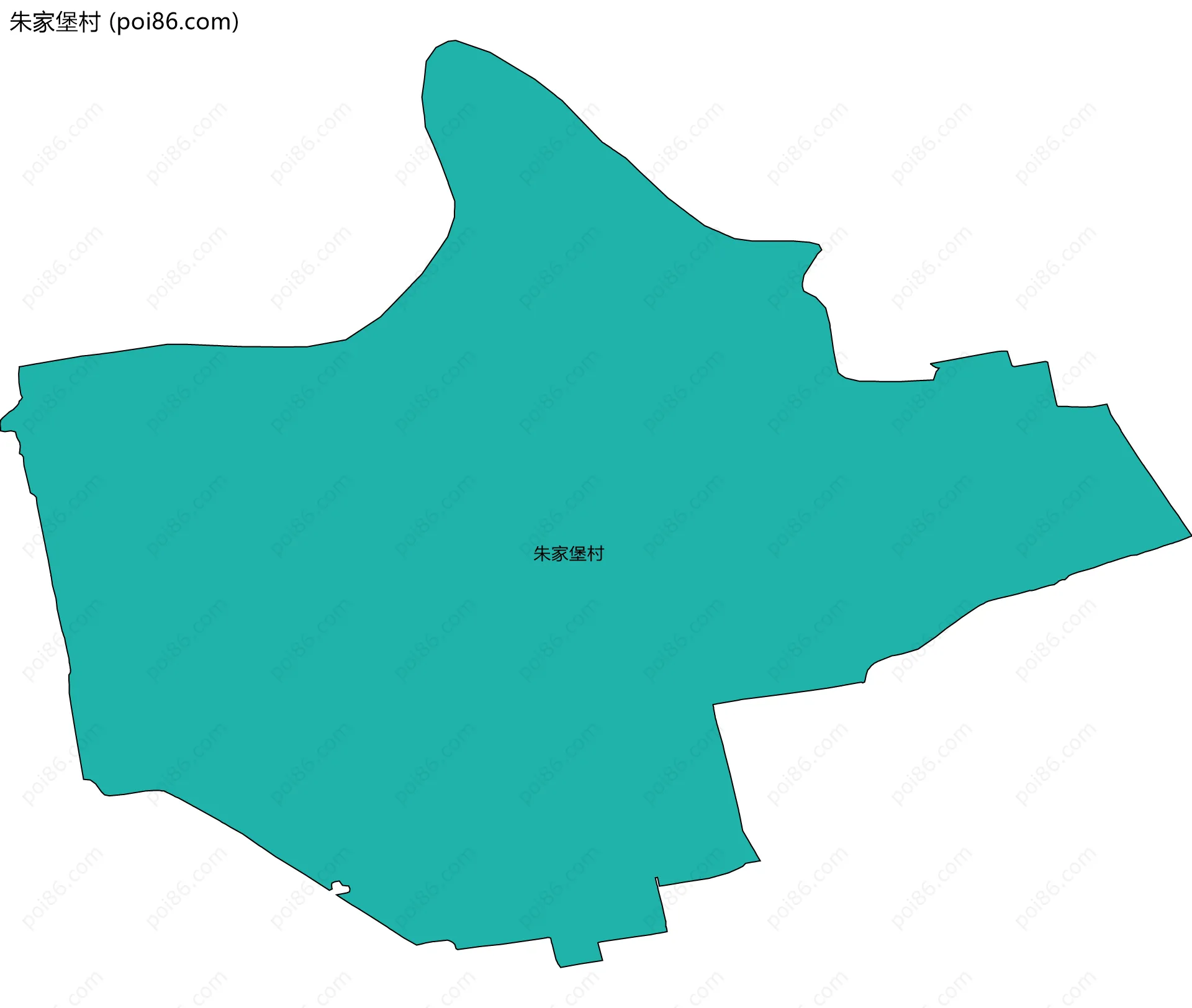 朱家堡村边界地图