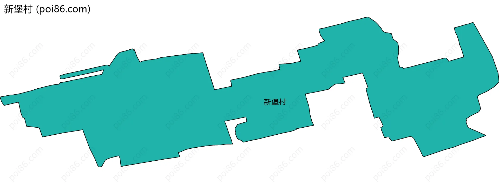 新堡村边界地图