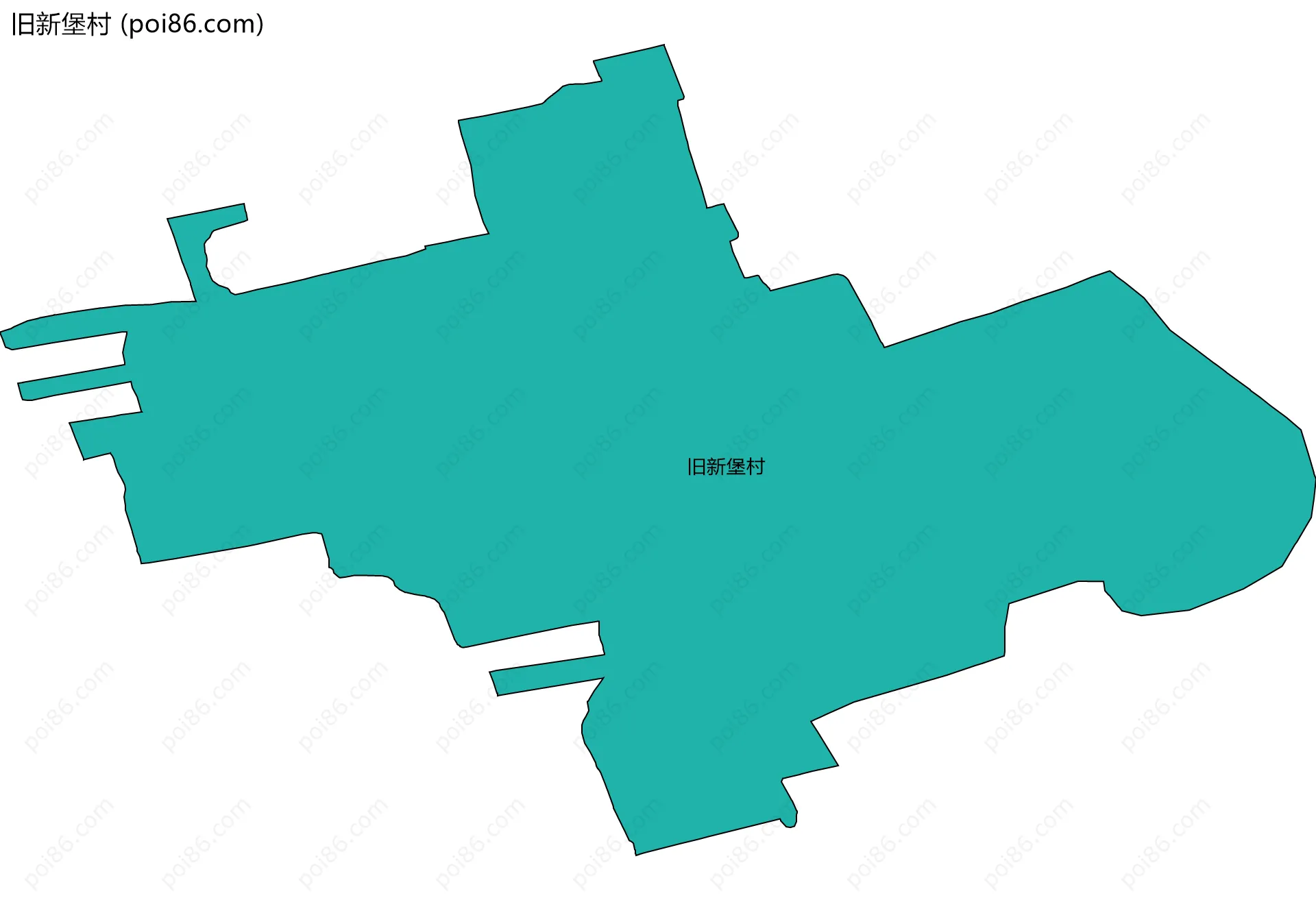 旧新堡村边界地图