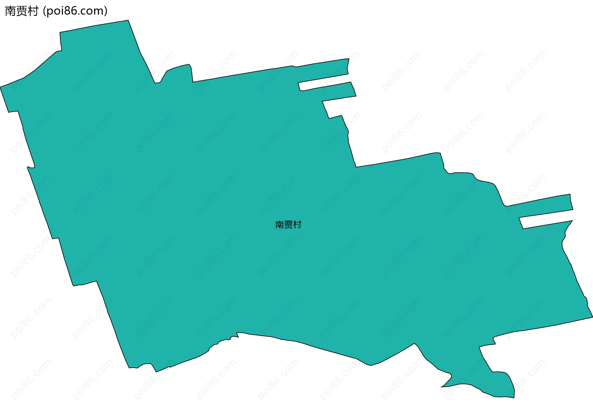 南贾村边界地图