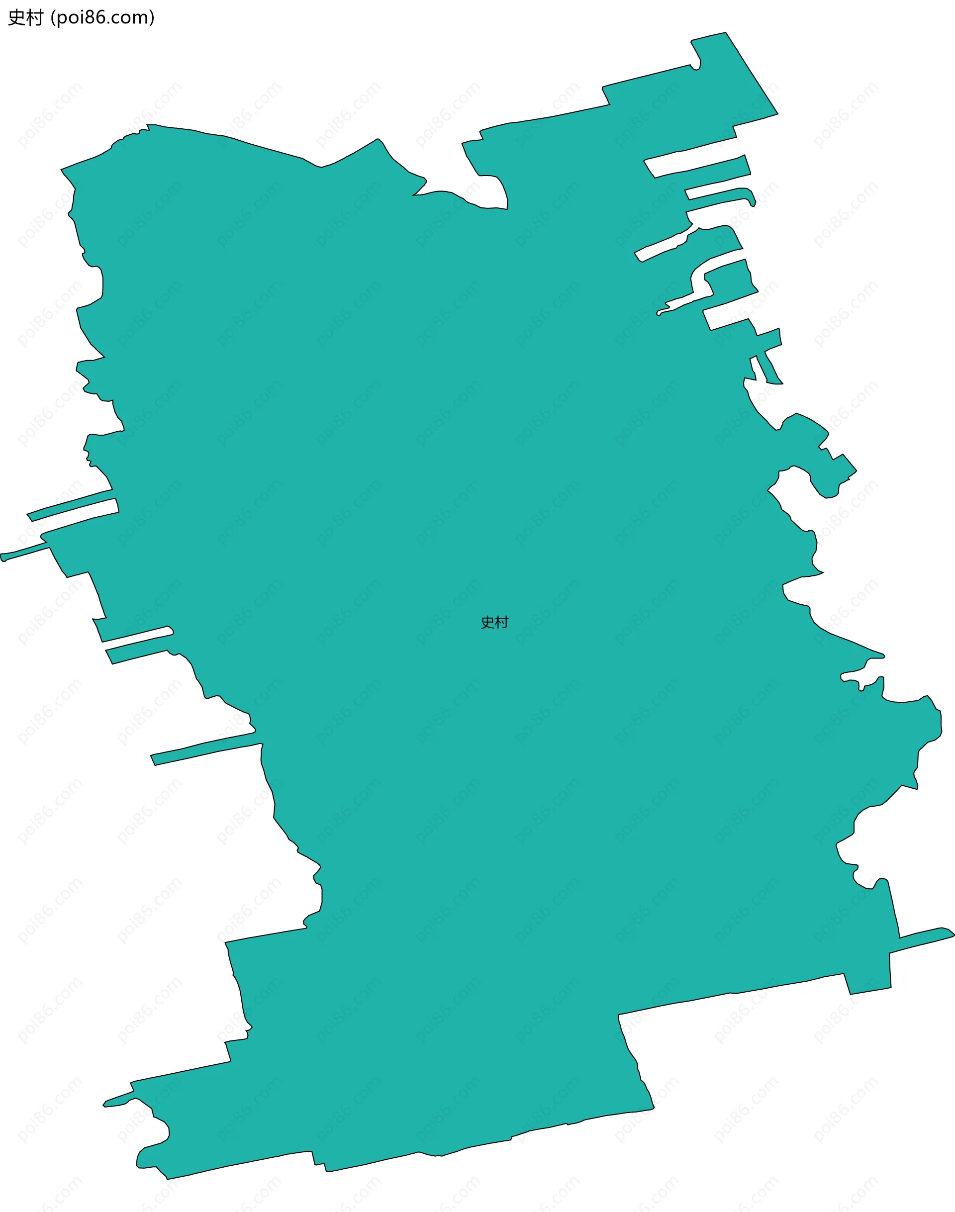 史村边界地图
