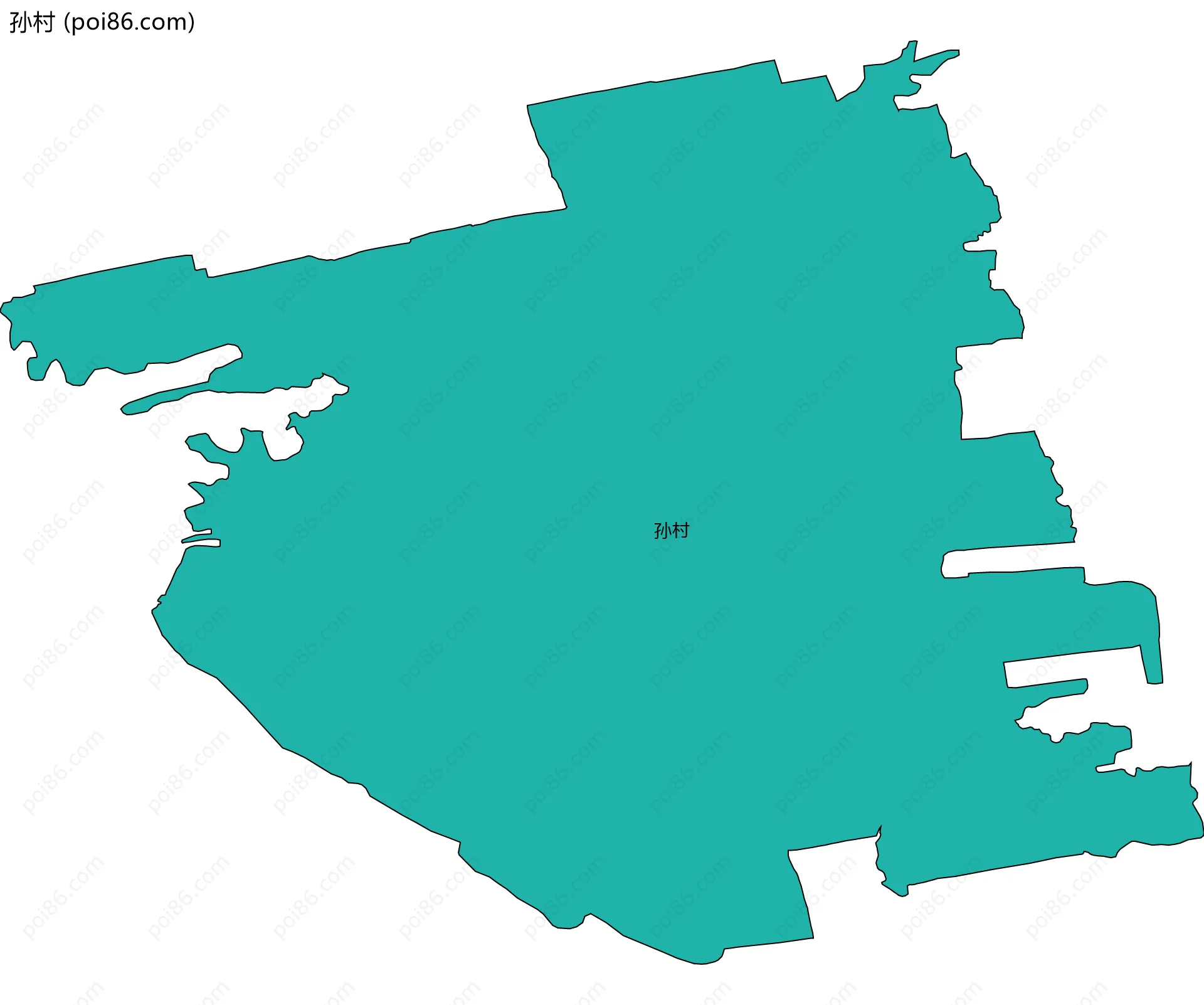 孙村边界地图