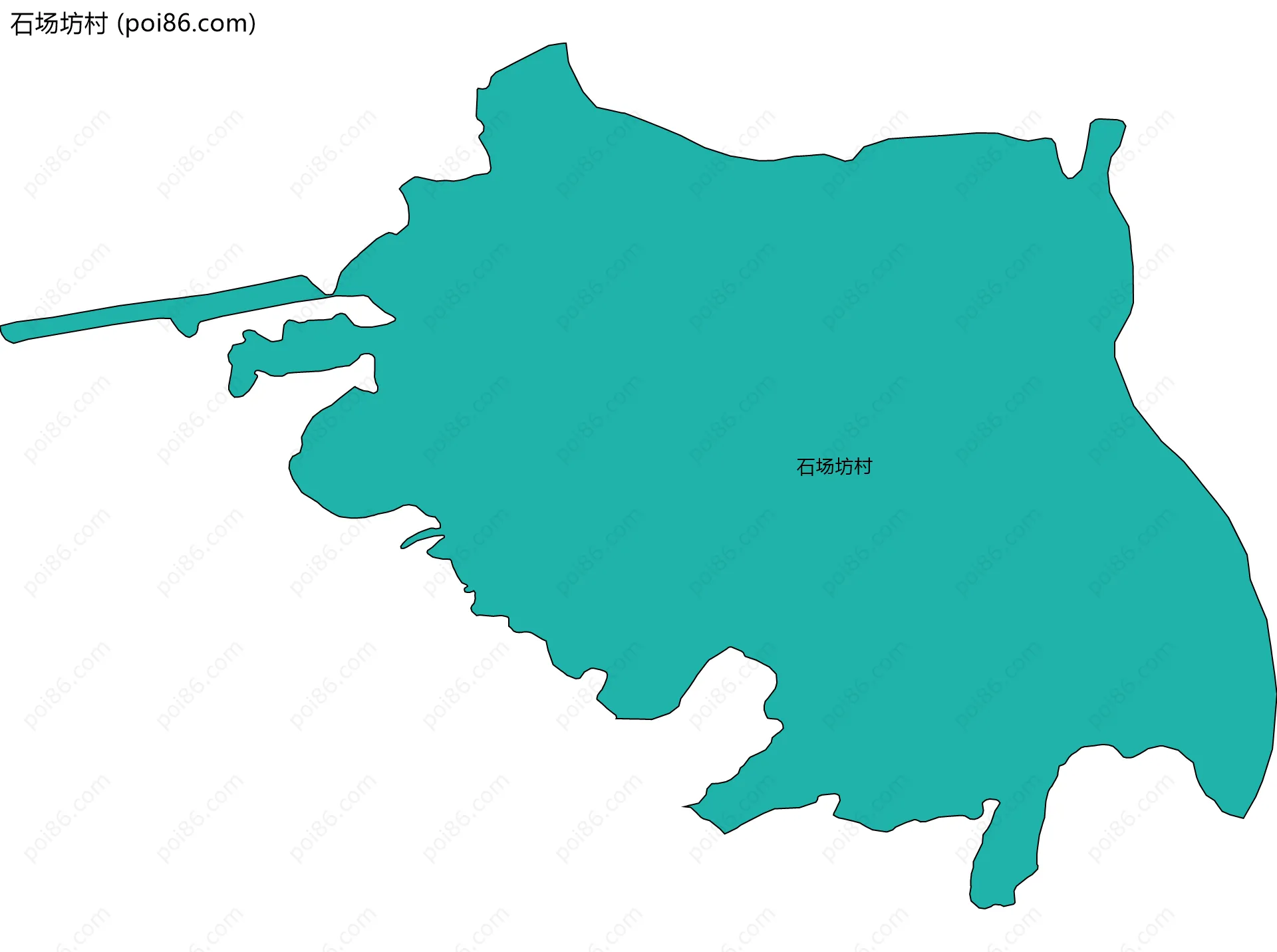 石场坊村边界地图