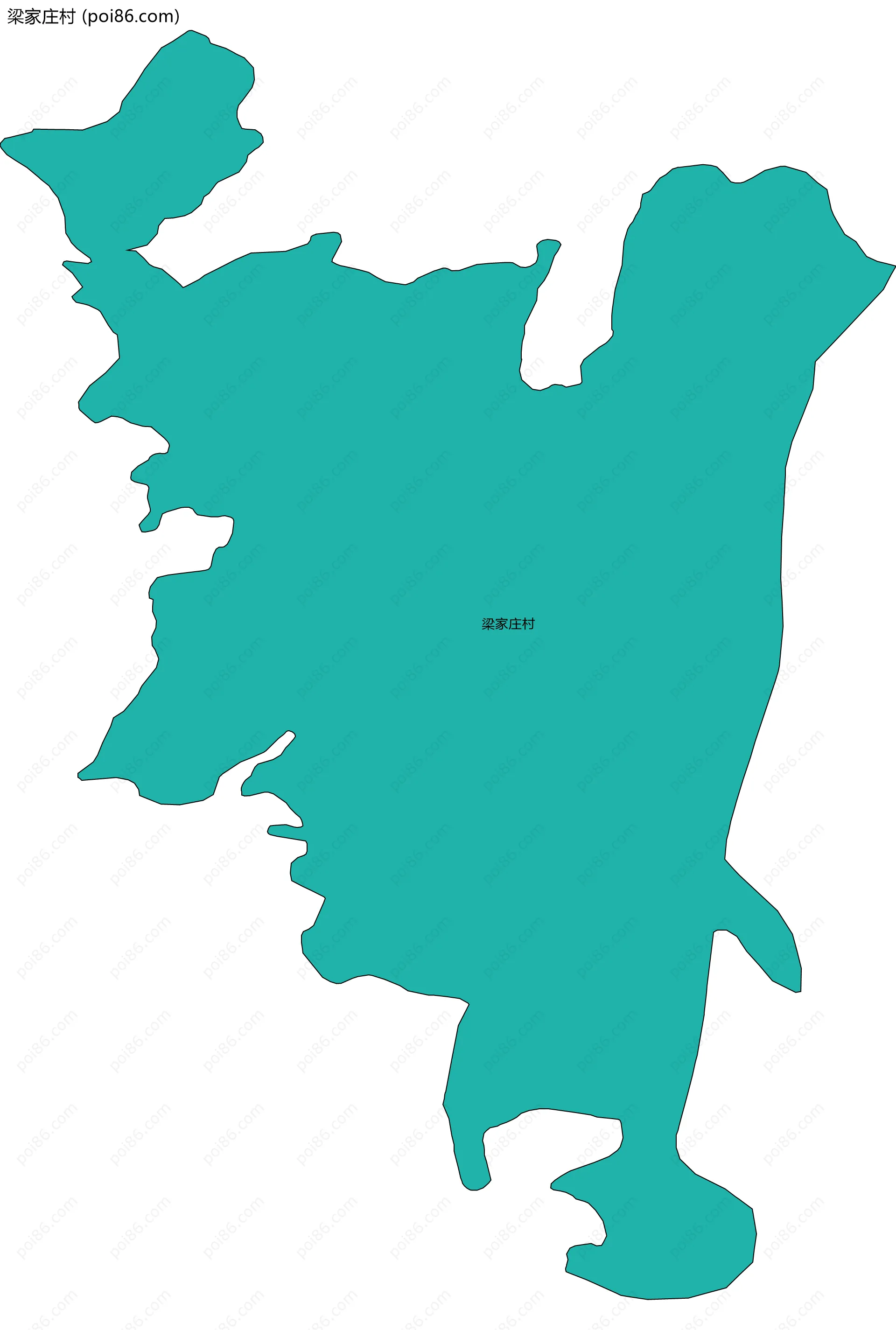 梁家庄村边界地图