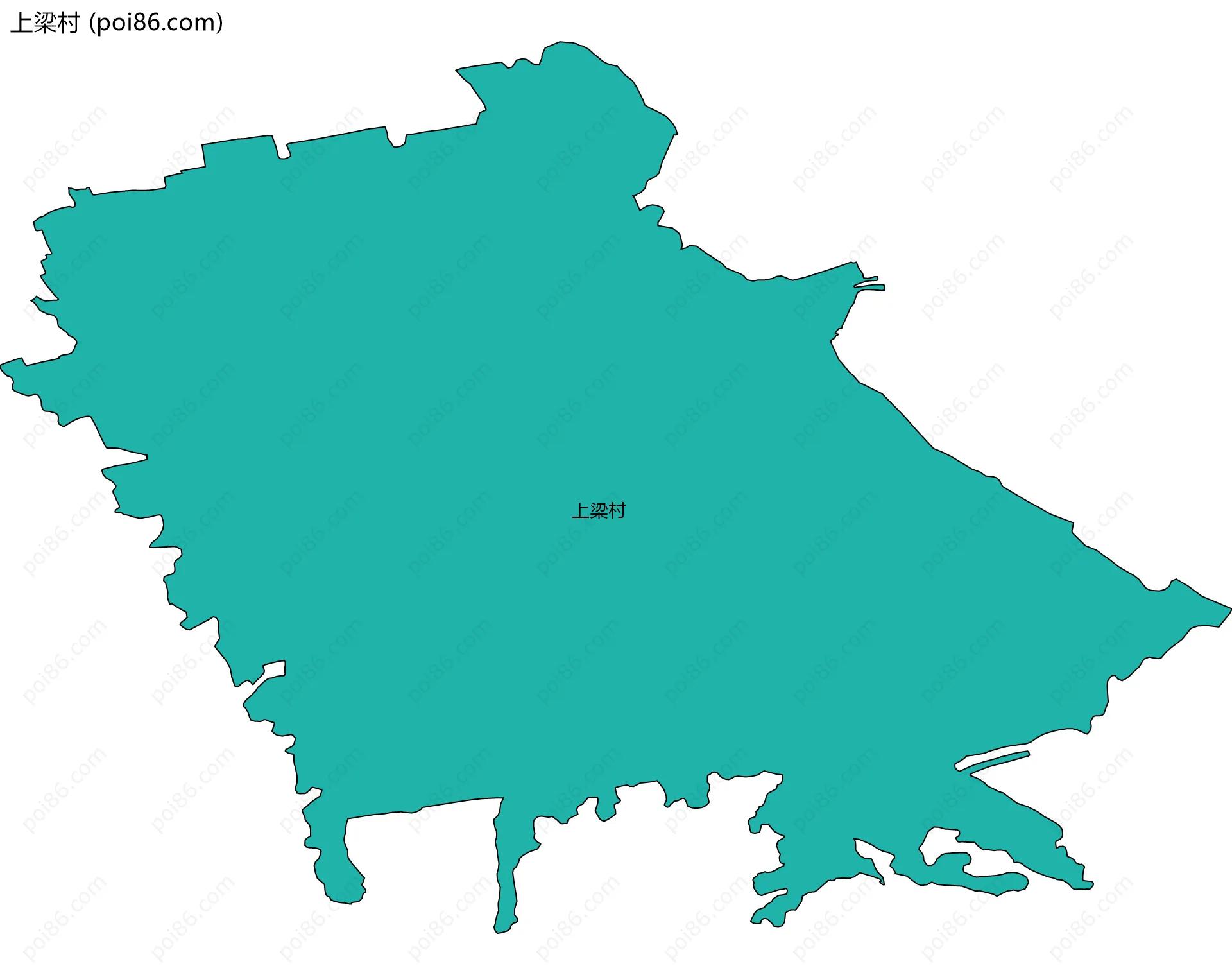 上梁村边界地图