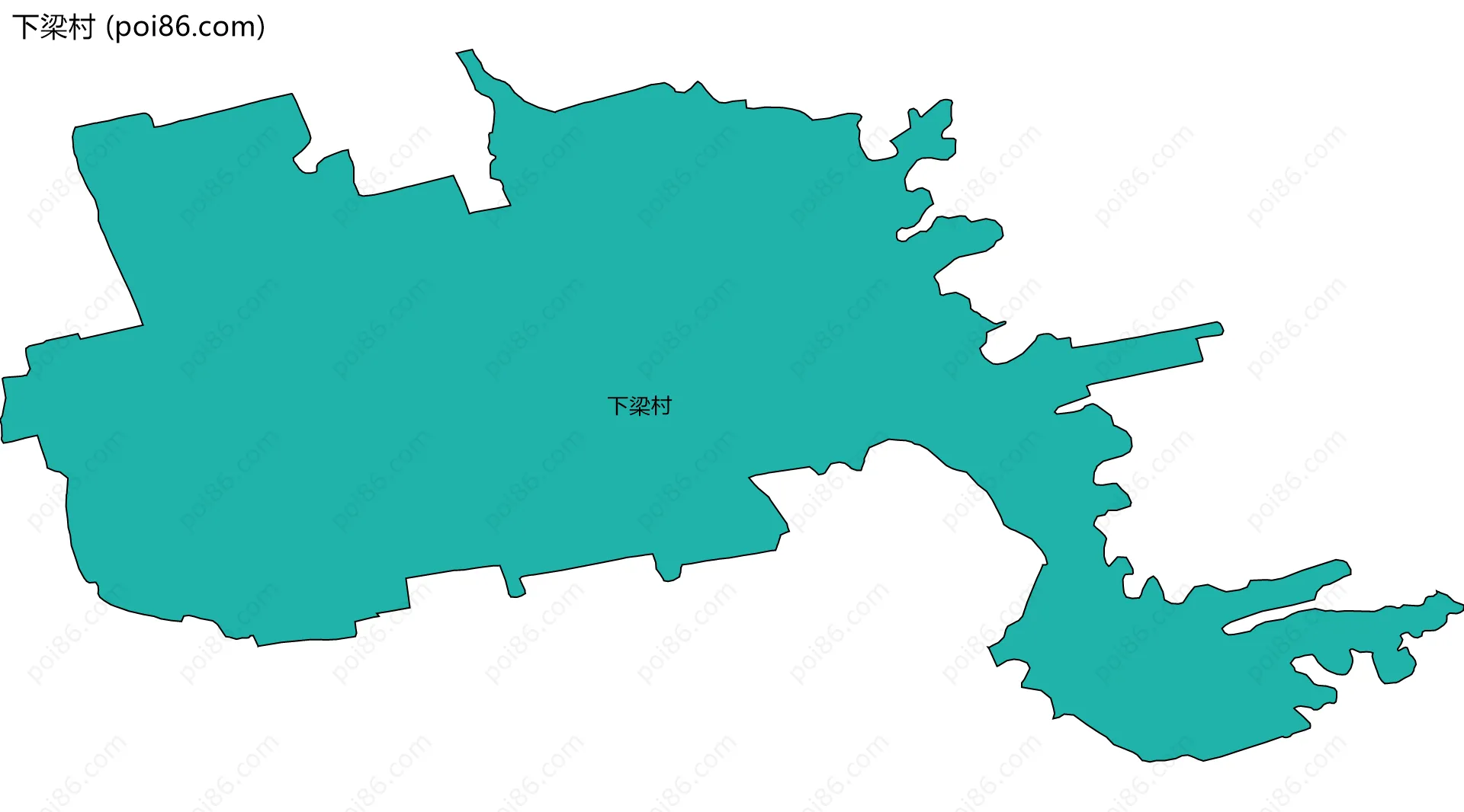 下梁村边界地图