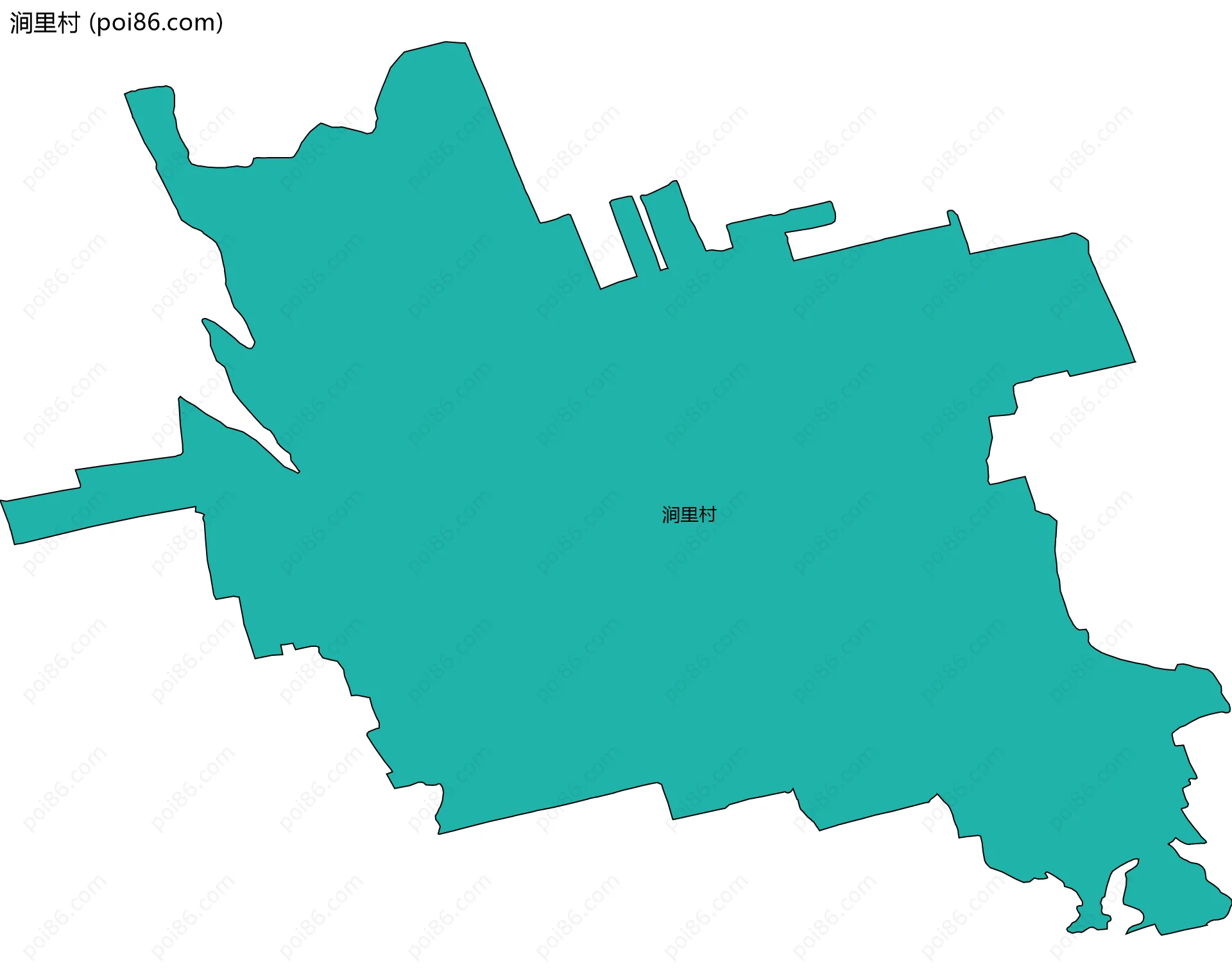 涧里村边界地图