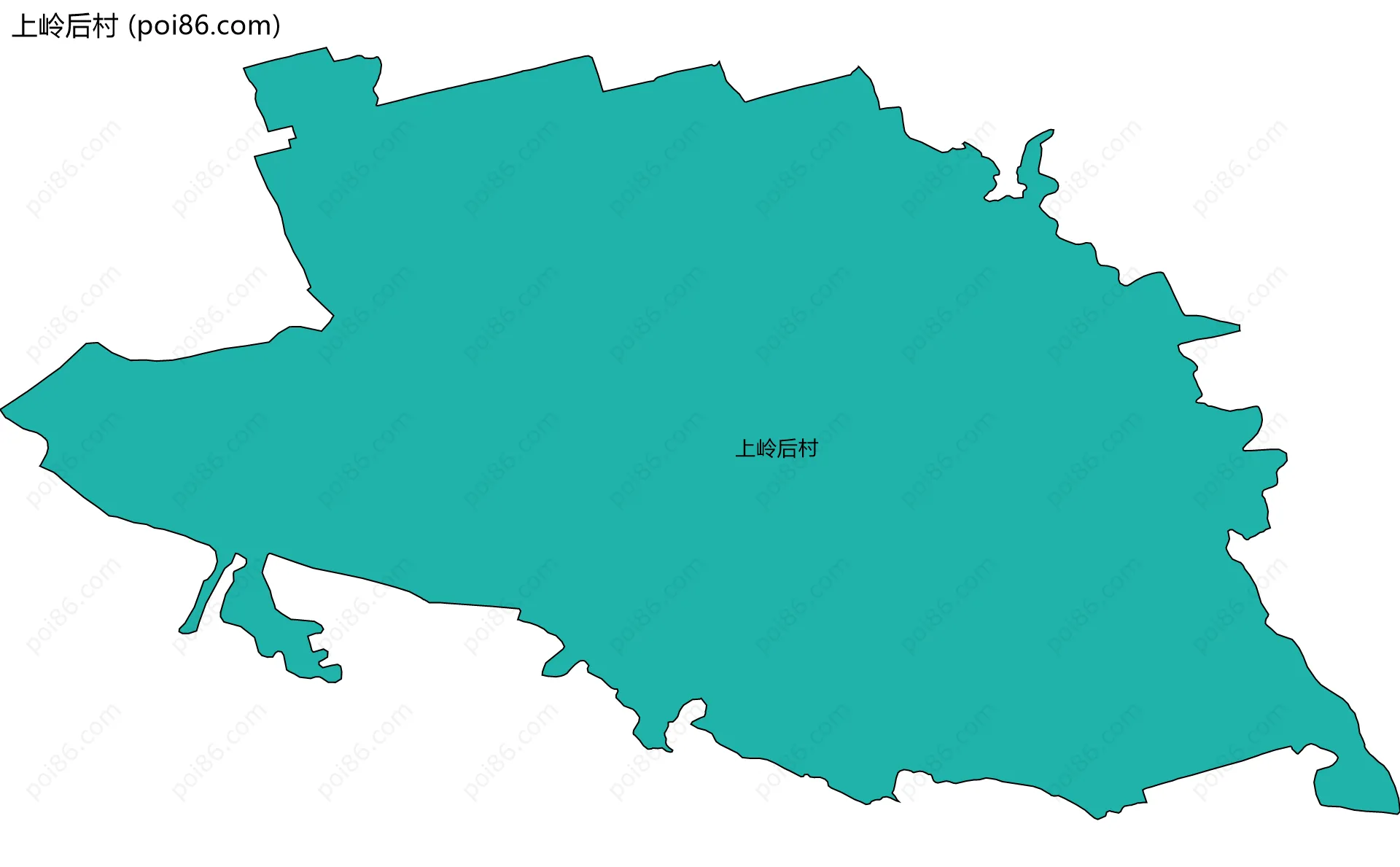 上岭后村边界地图