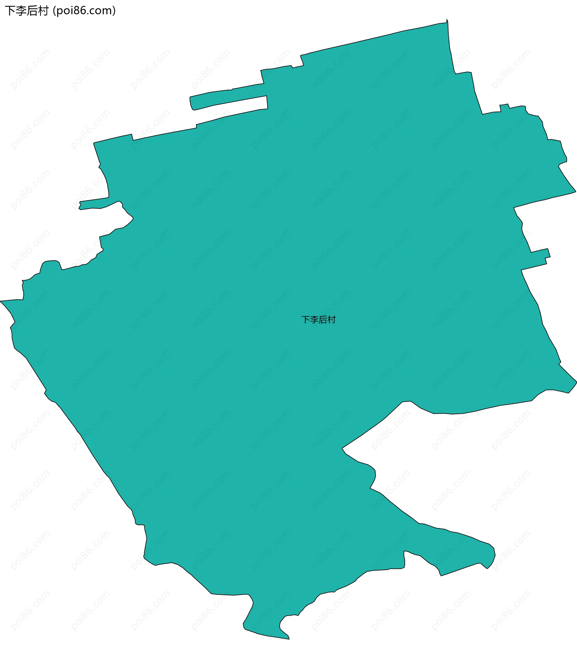 下李后村边界地图