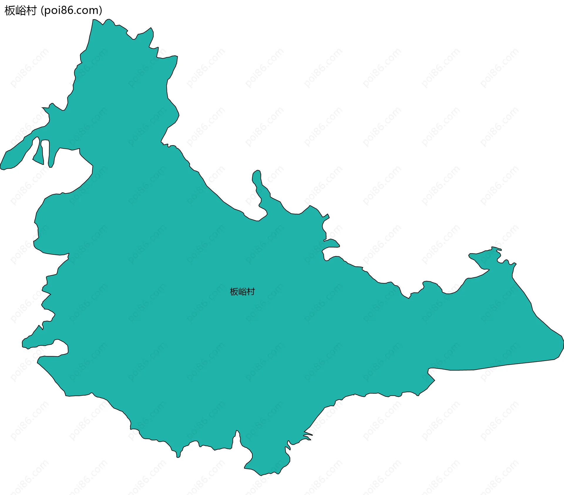 板峪村边界地图