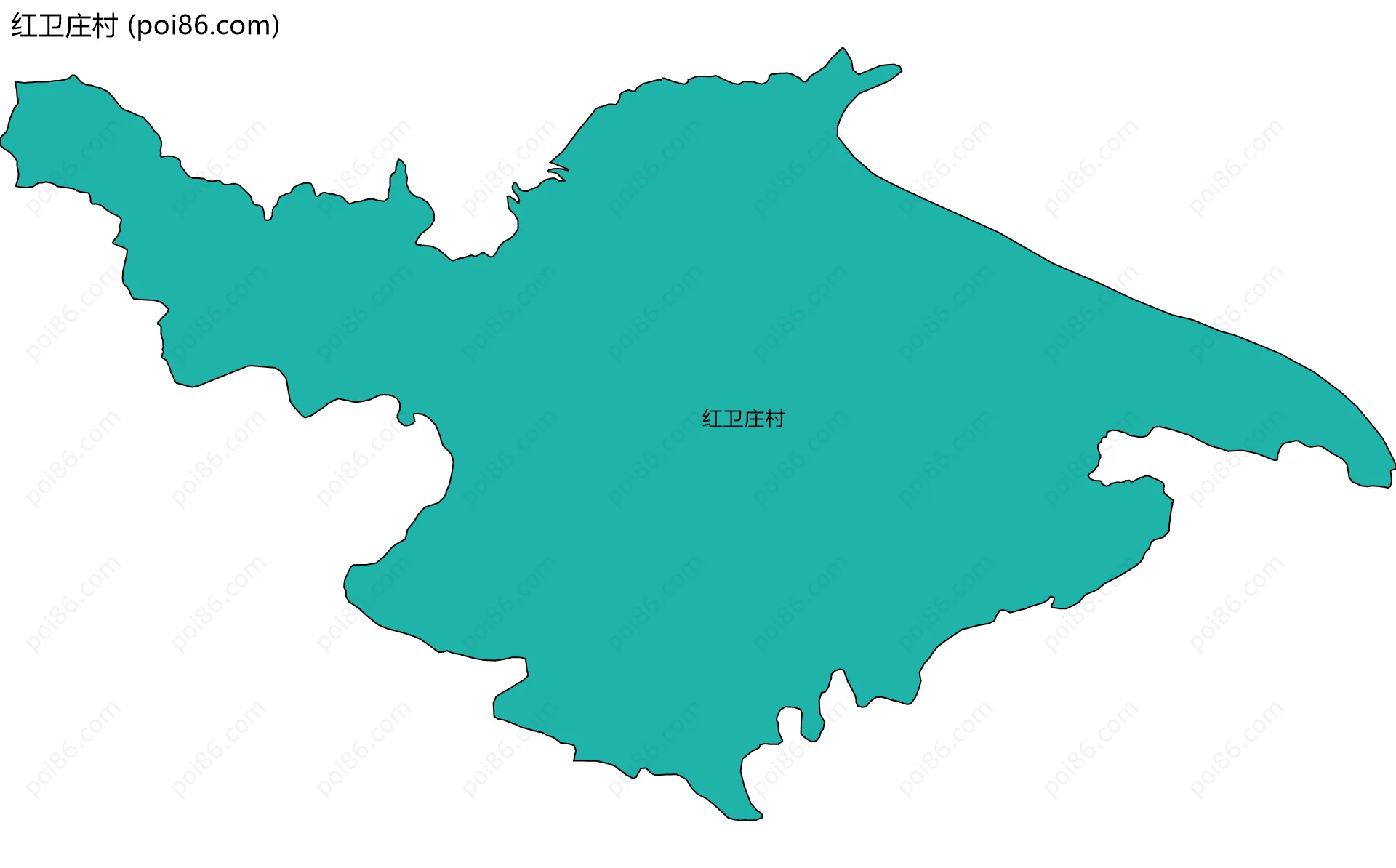 红卫庄村边界地图