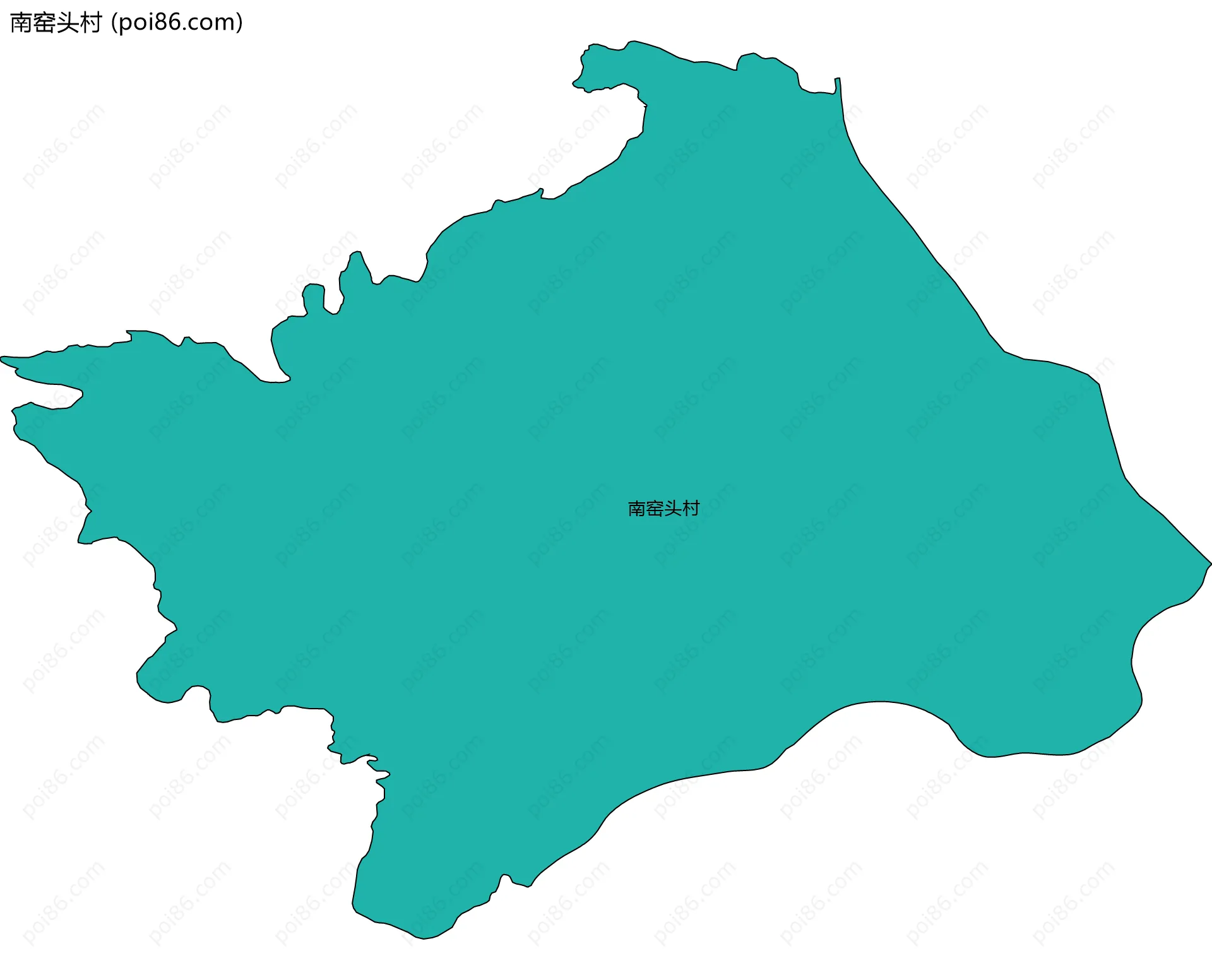 南窑头村边界地图