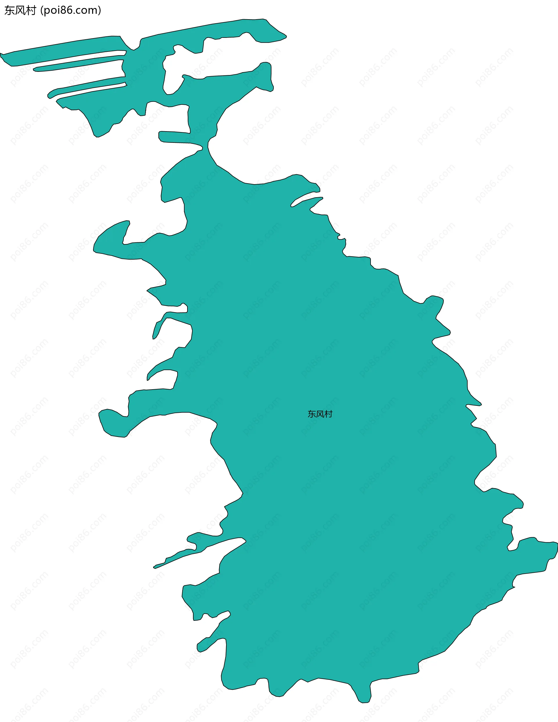 东风村边界地图