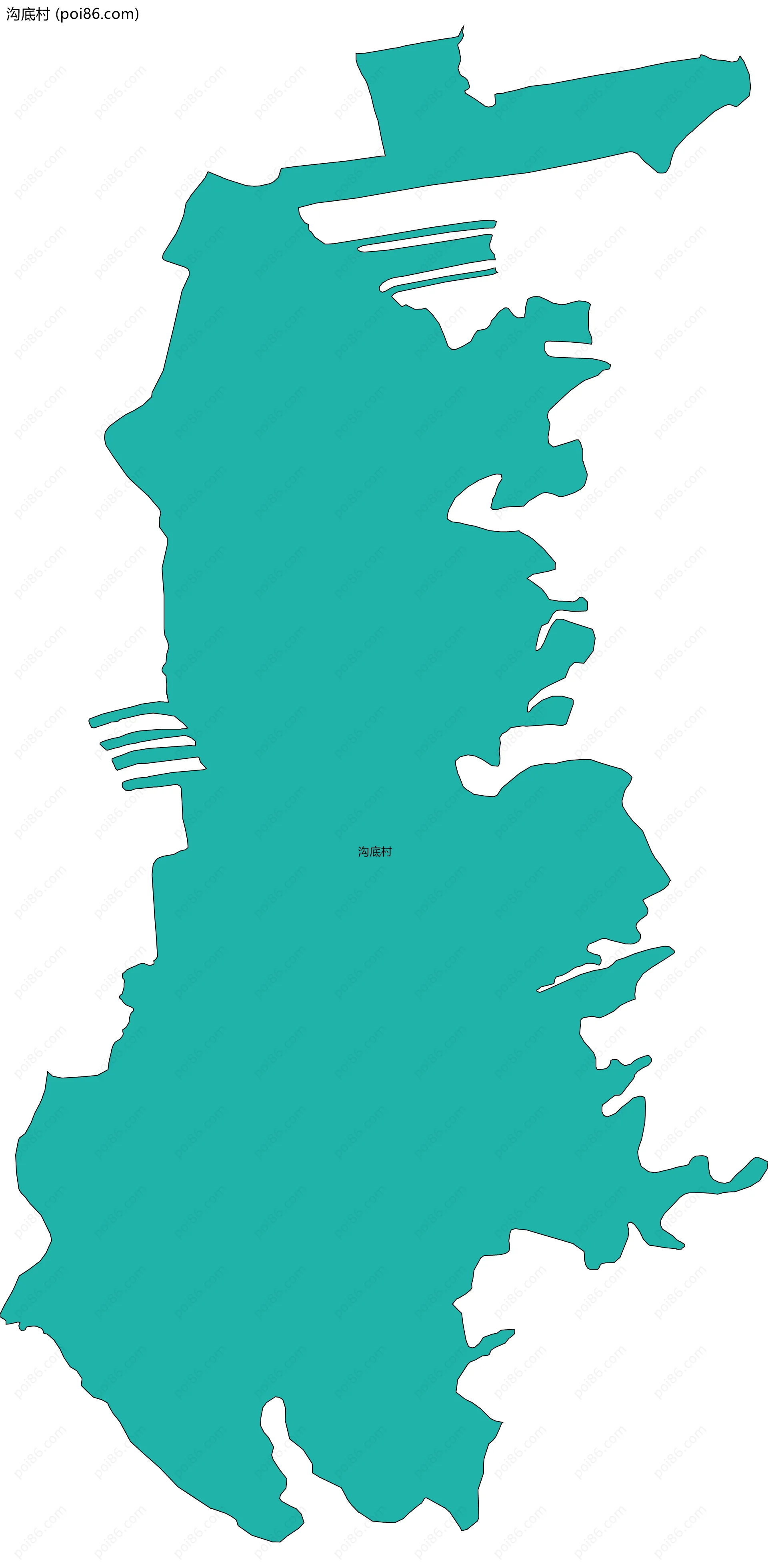 沟底村边界地图