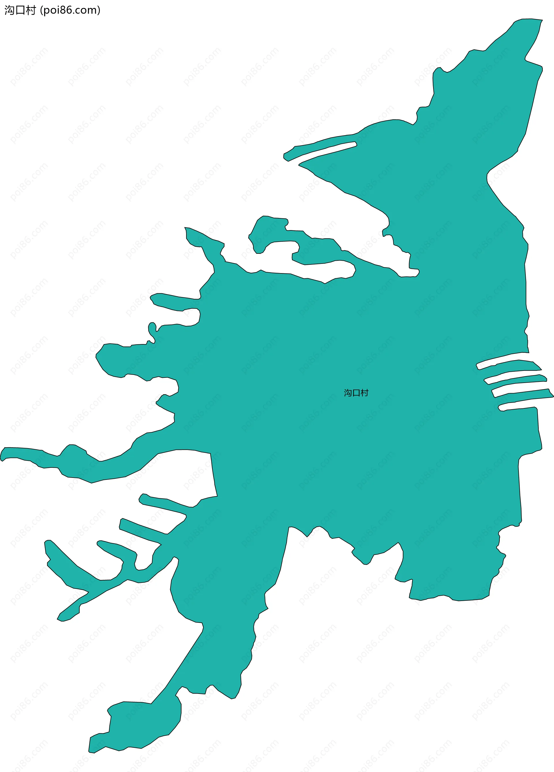 沟口村边界地图