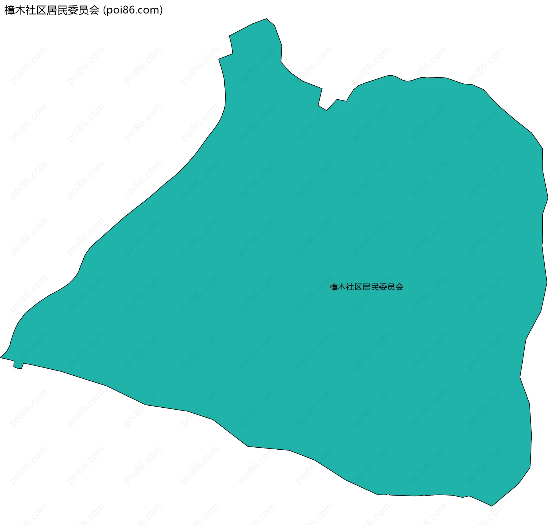樟木社区居民委员会边界地图