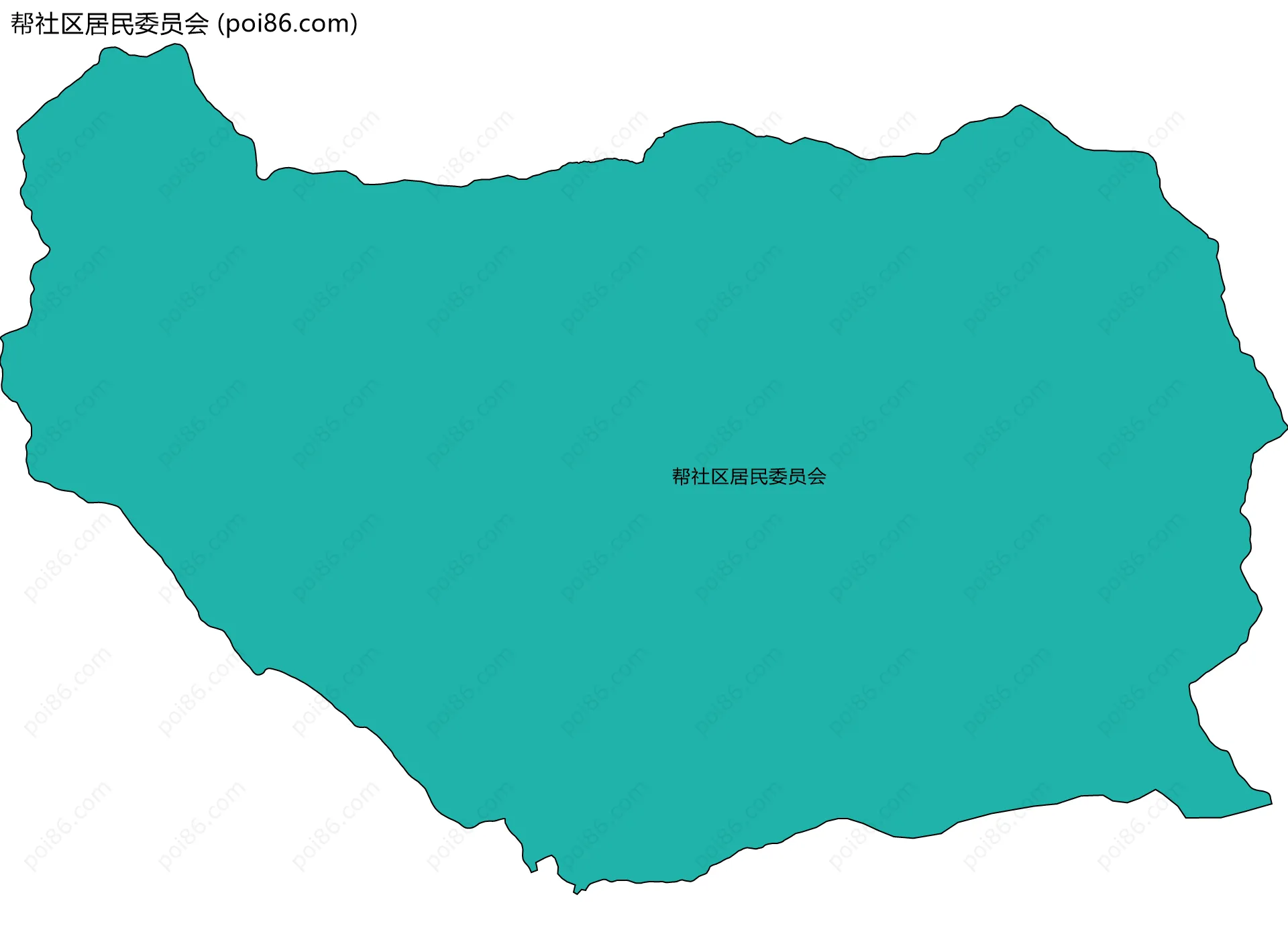 帮社区居民委员会边界地图