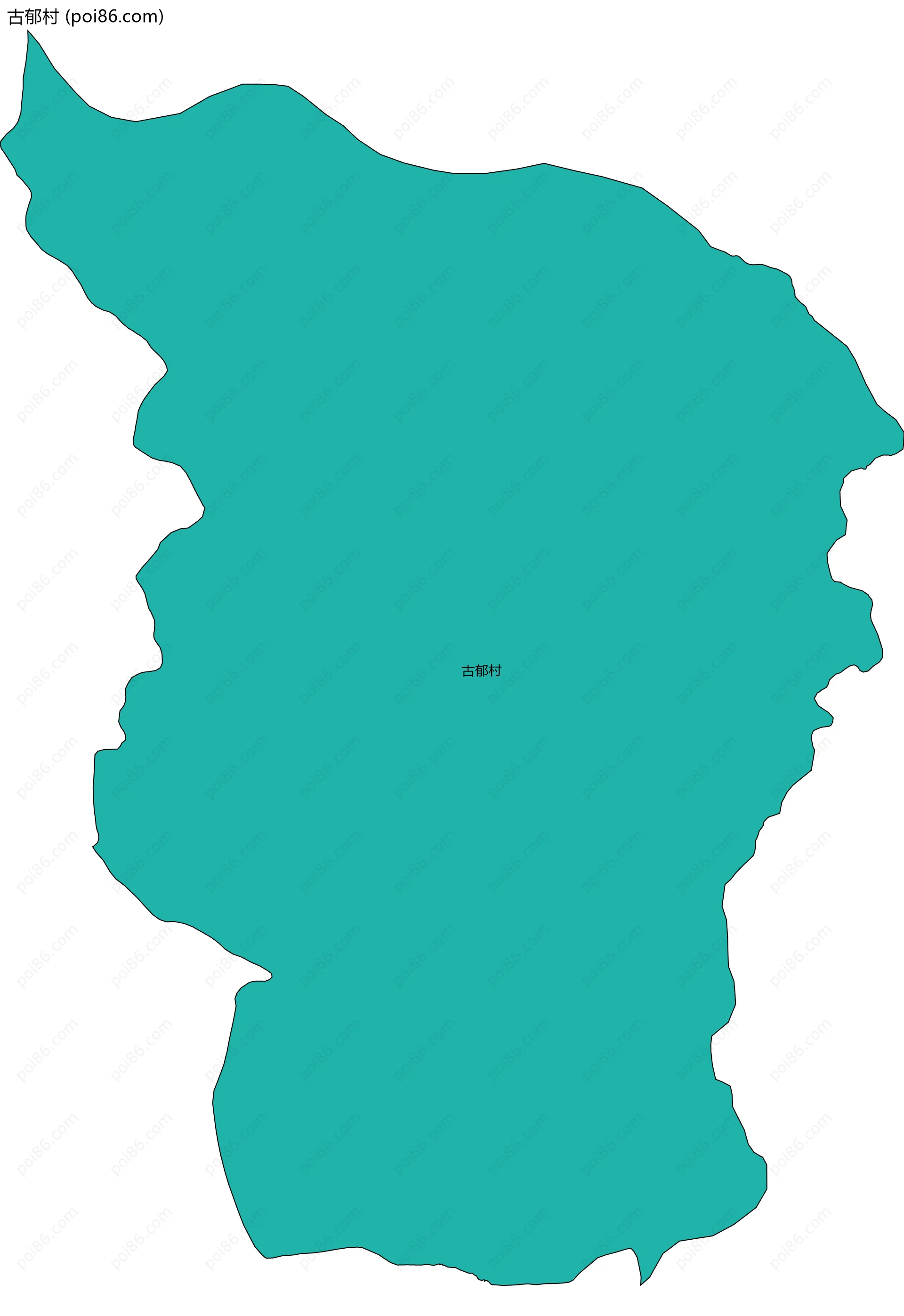 古郁村边界地图