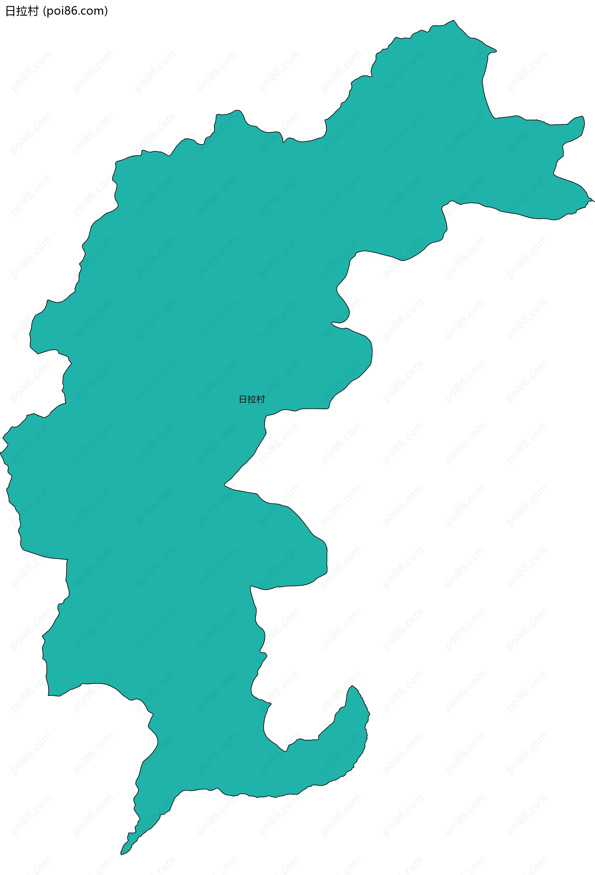 日拉村边界地图