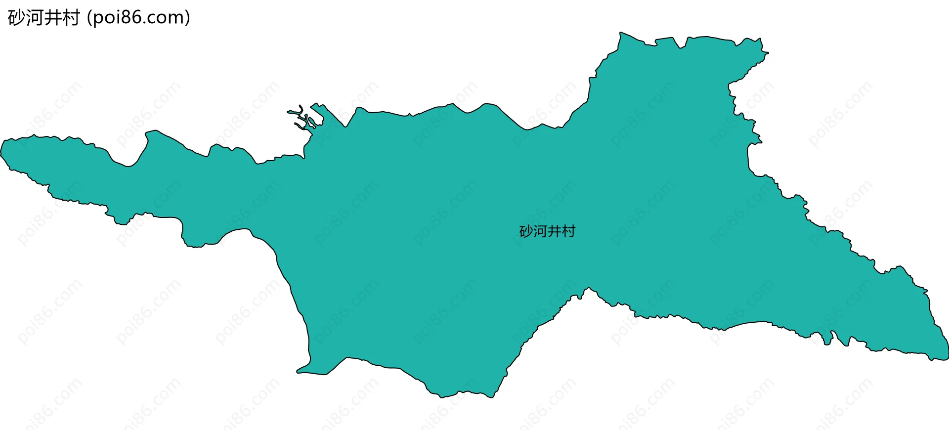 砂河井村边界地图