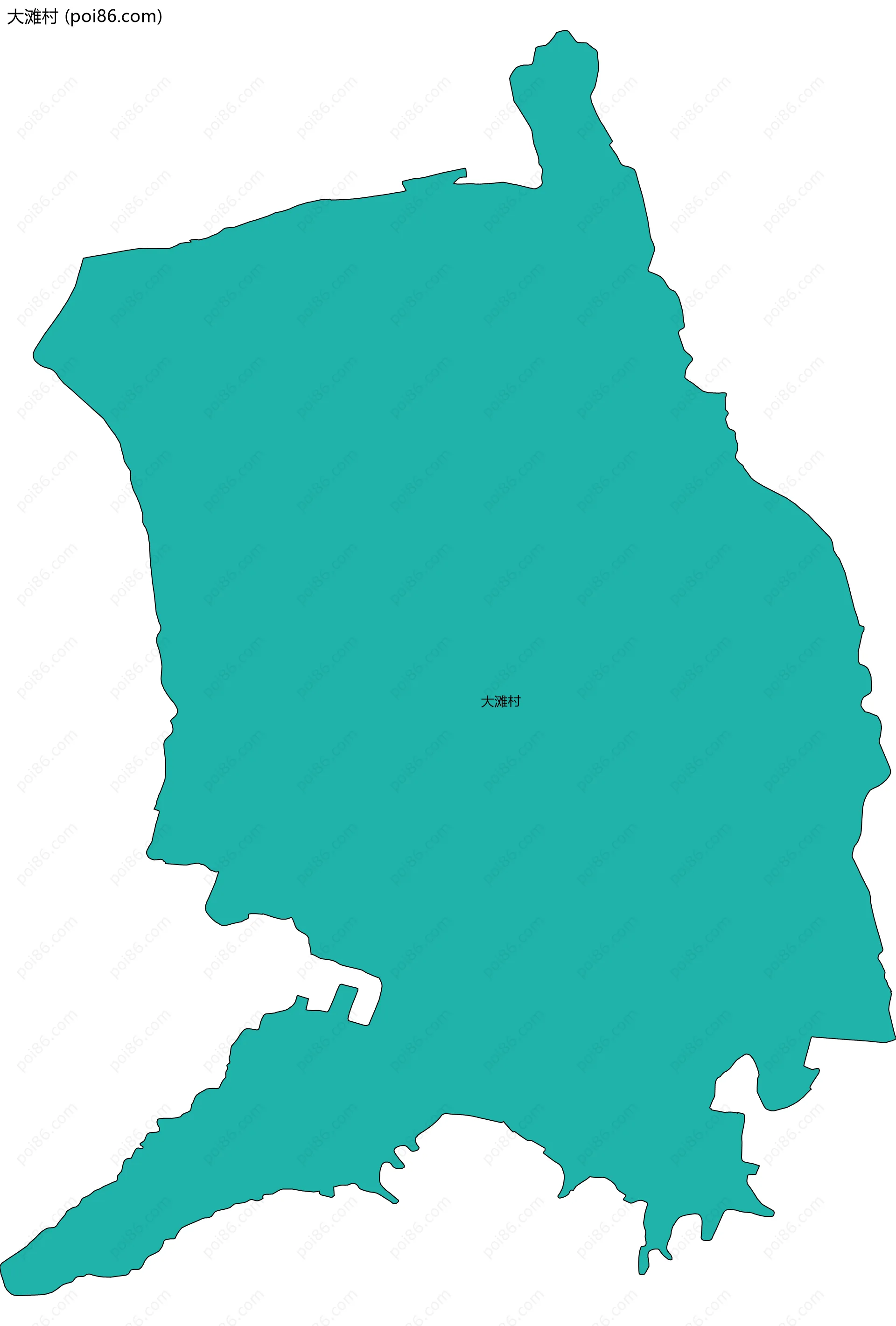 大滩村边界地图