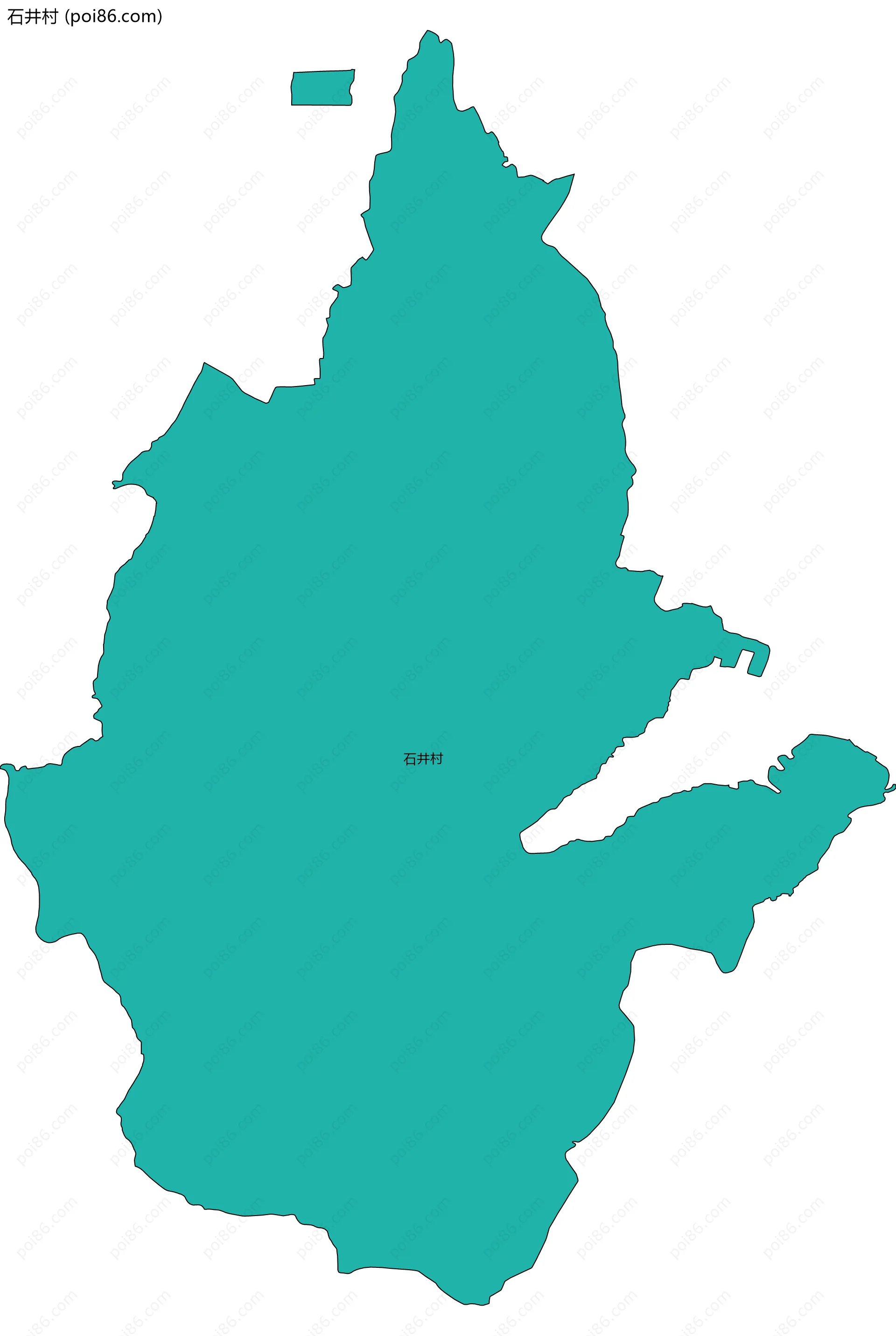 石井村边界地图