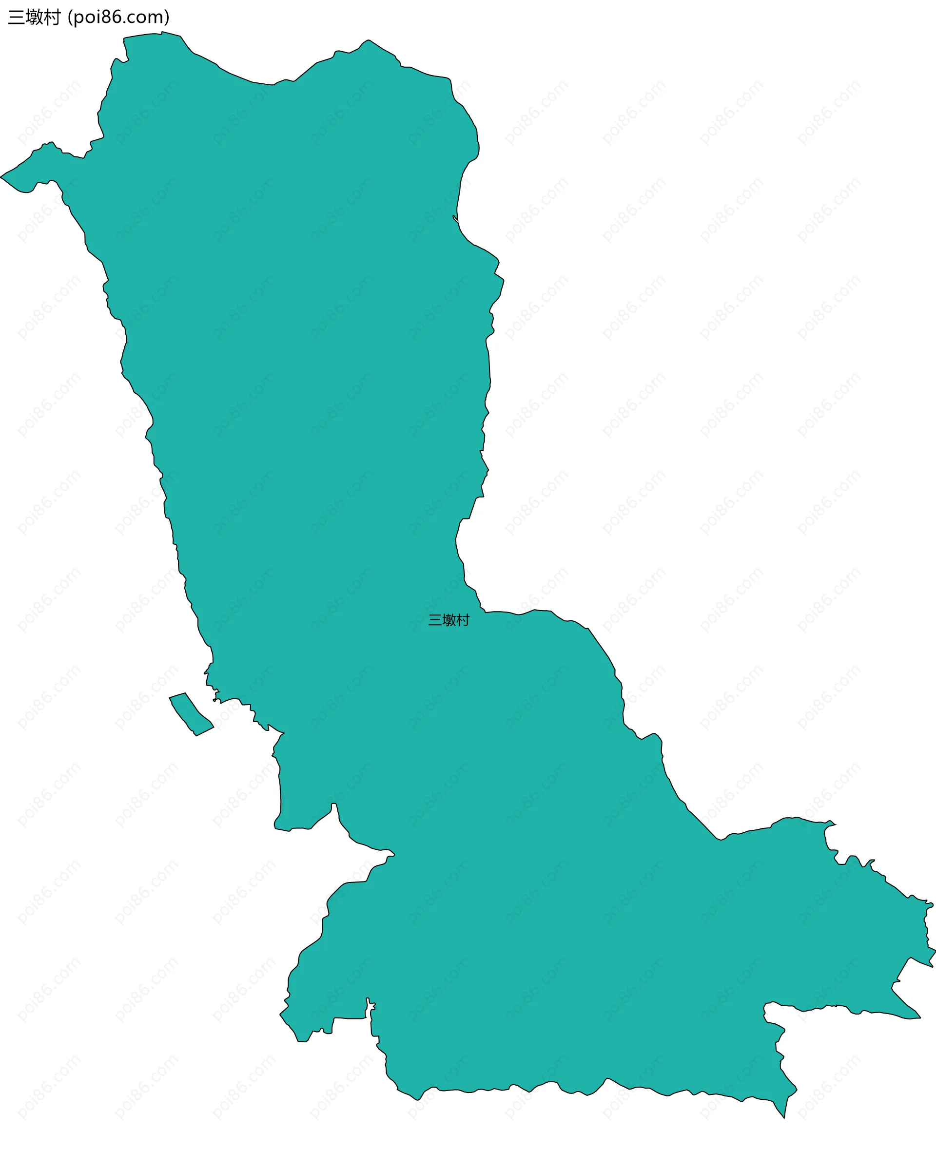 三墩村边界地图