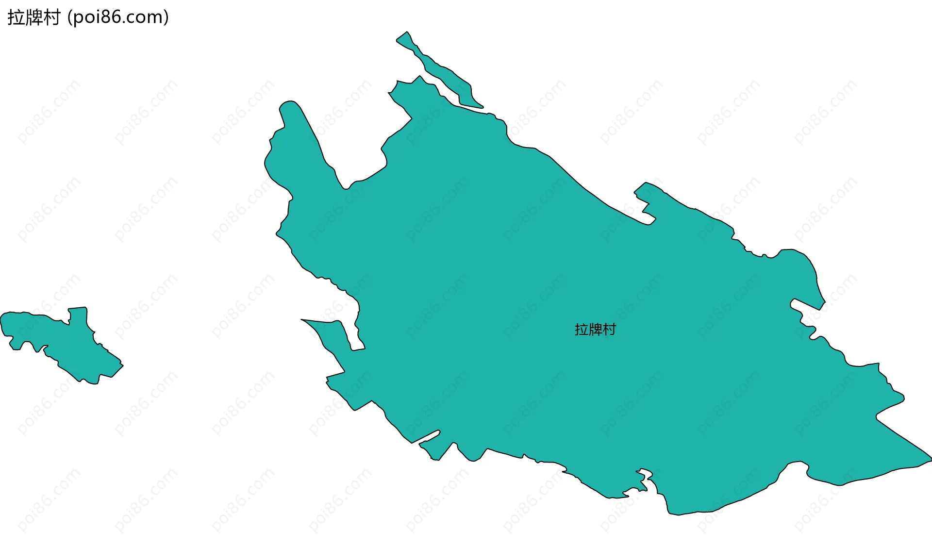 拉牌村边界地图