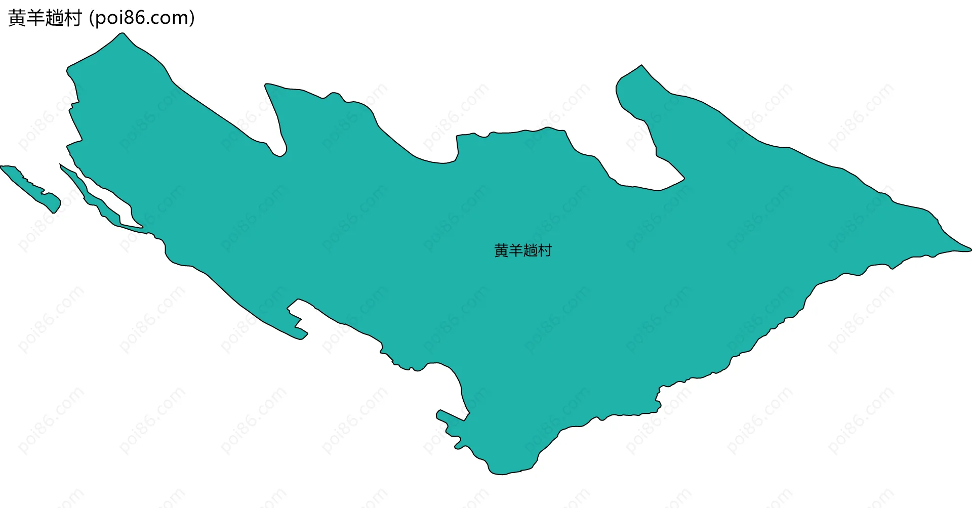黄羊趟村边界地图
