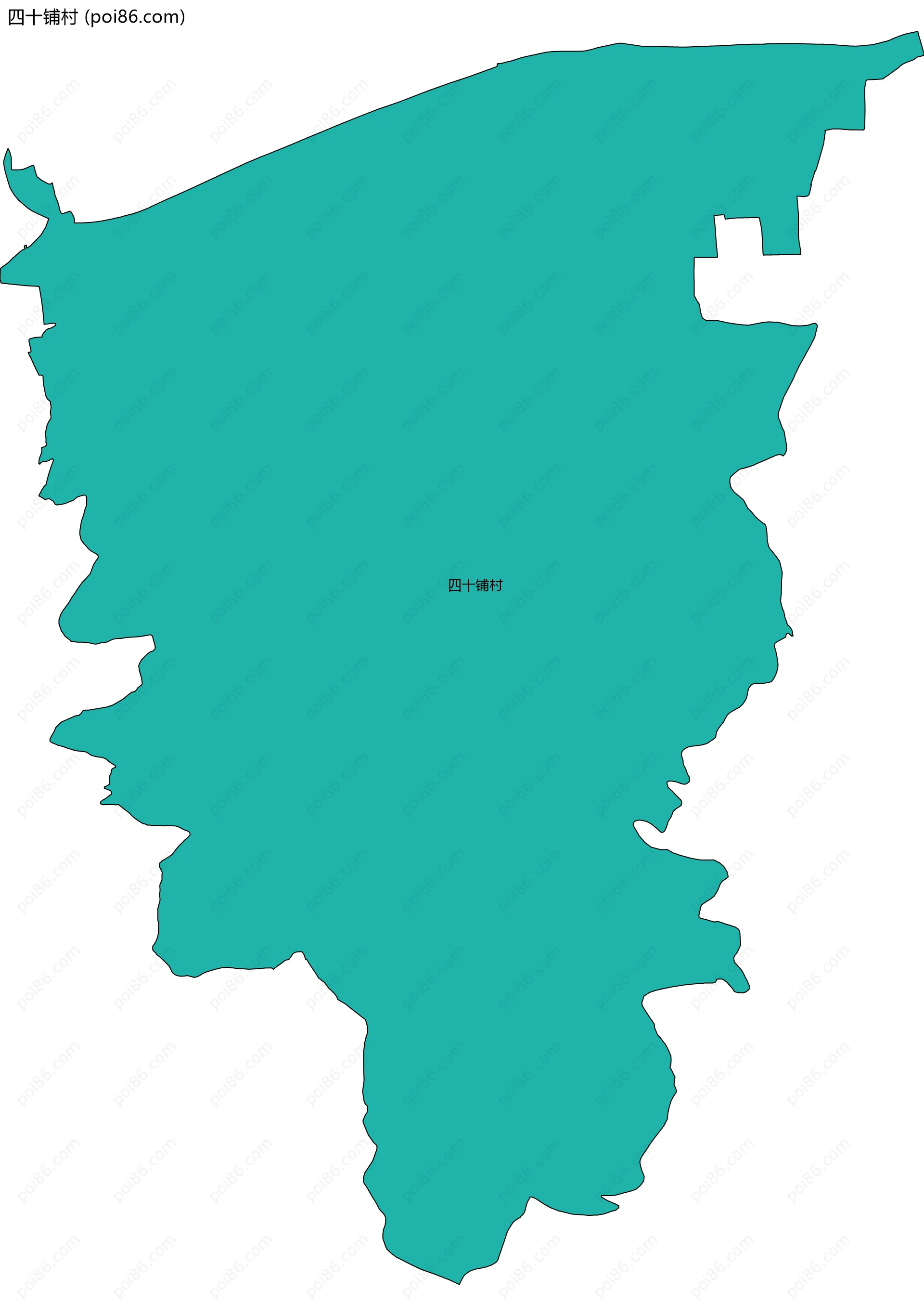 四十铺村边界地图