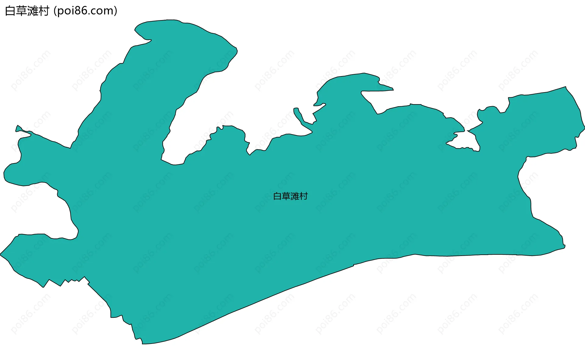 白草滩村边界地图