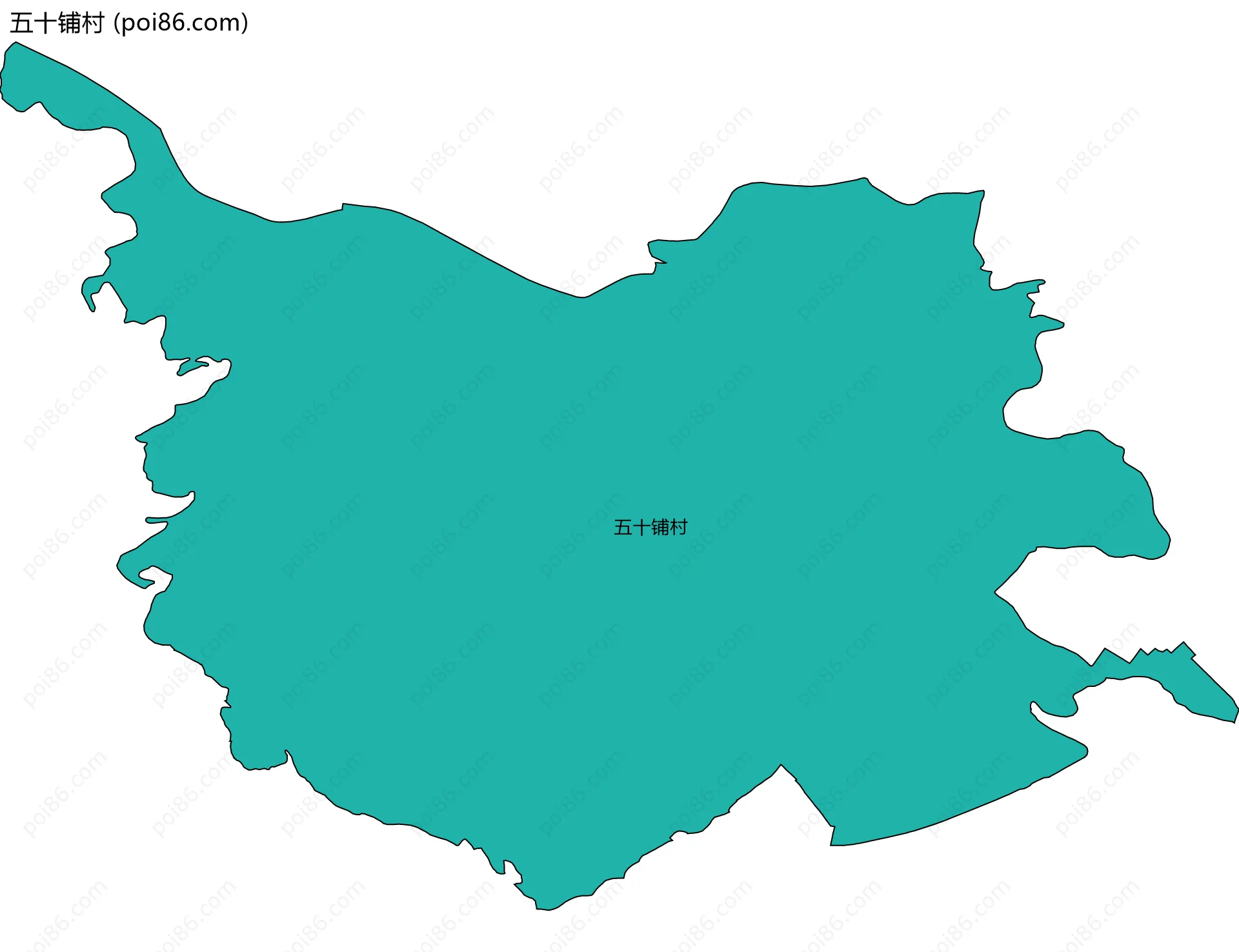 五十铺村边界地图