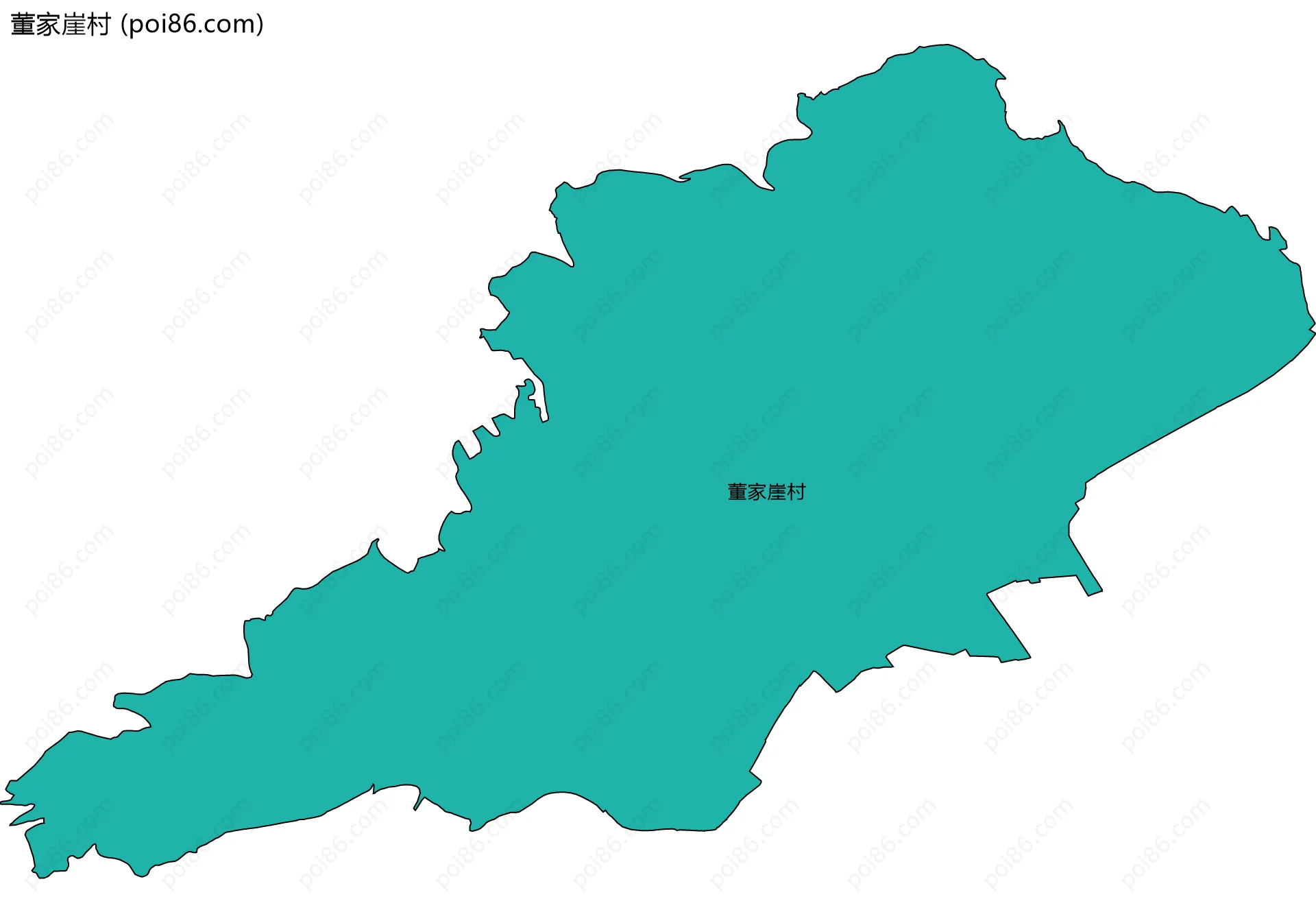 董家崖村边界地图