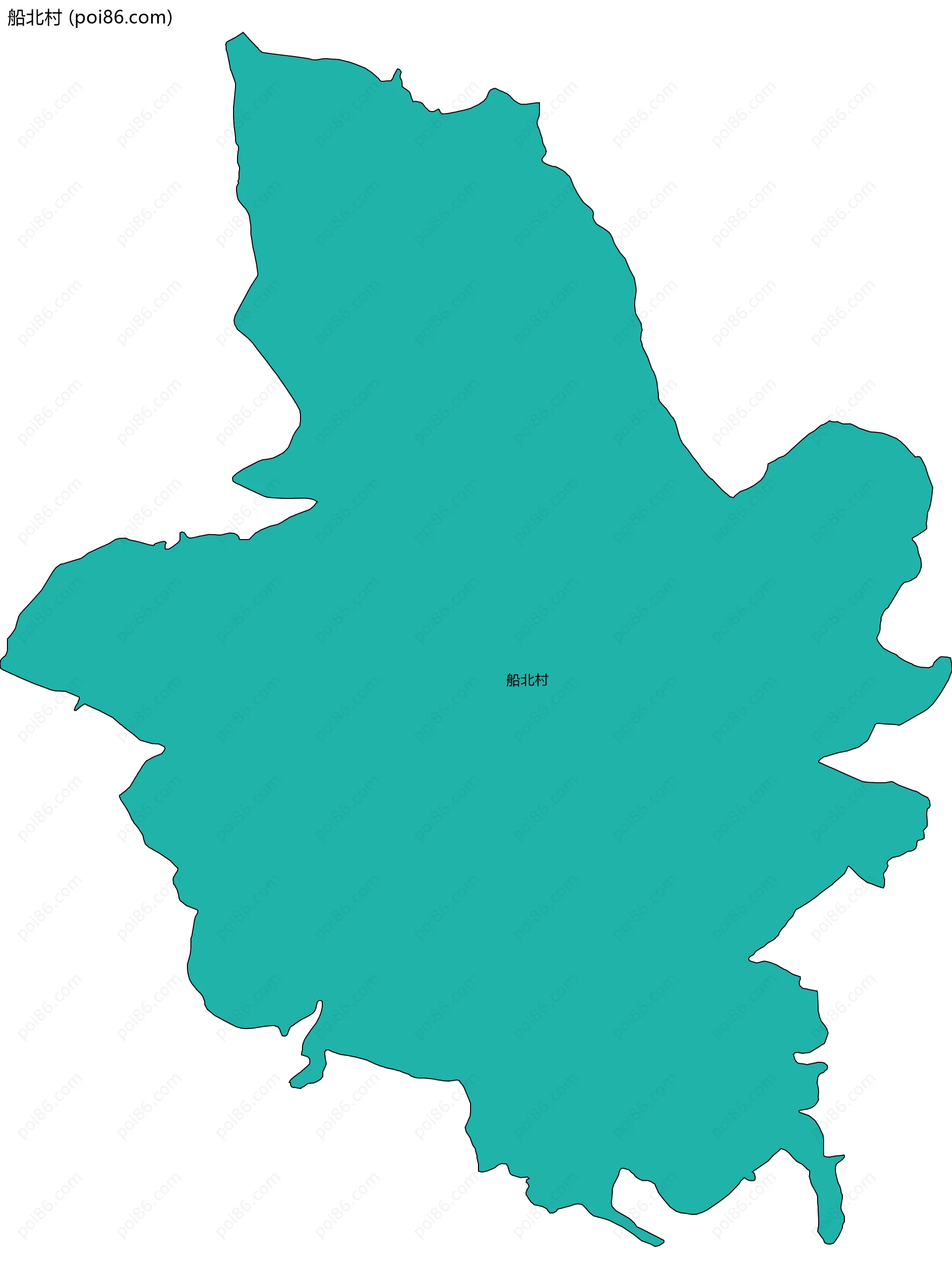 船北村边界地图