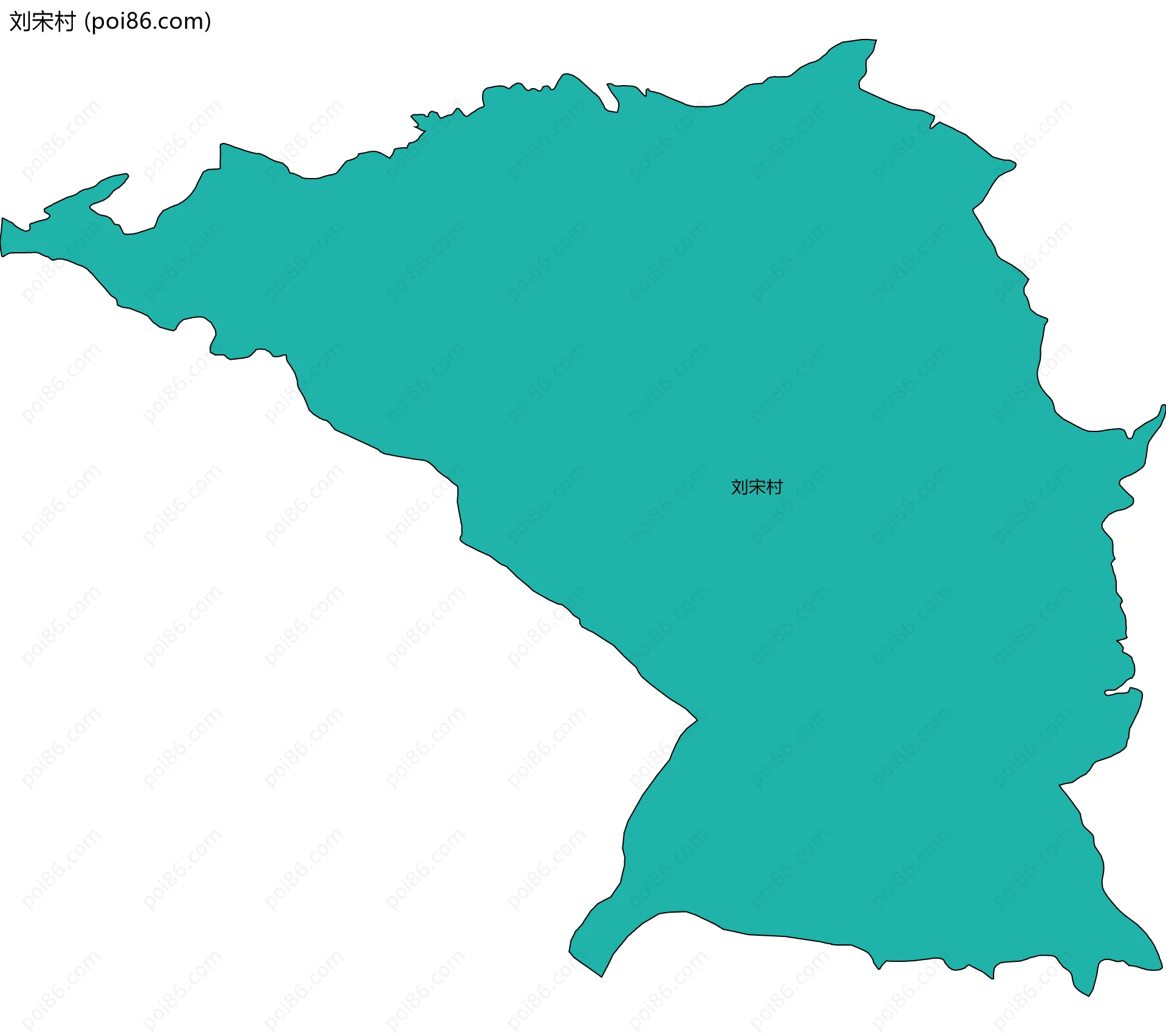 刘宋村边界地图