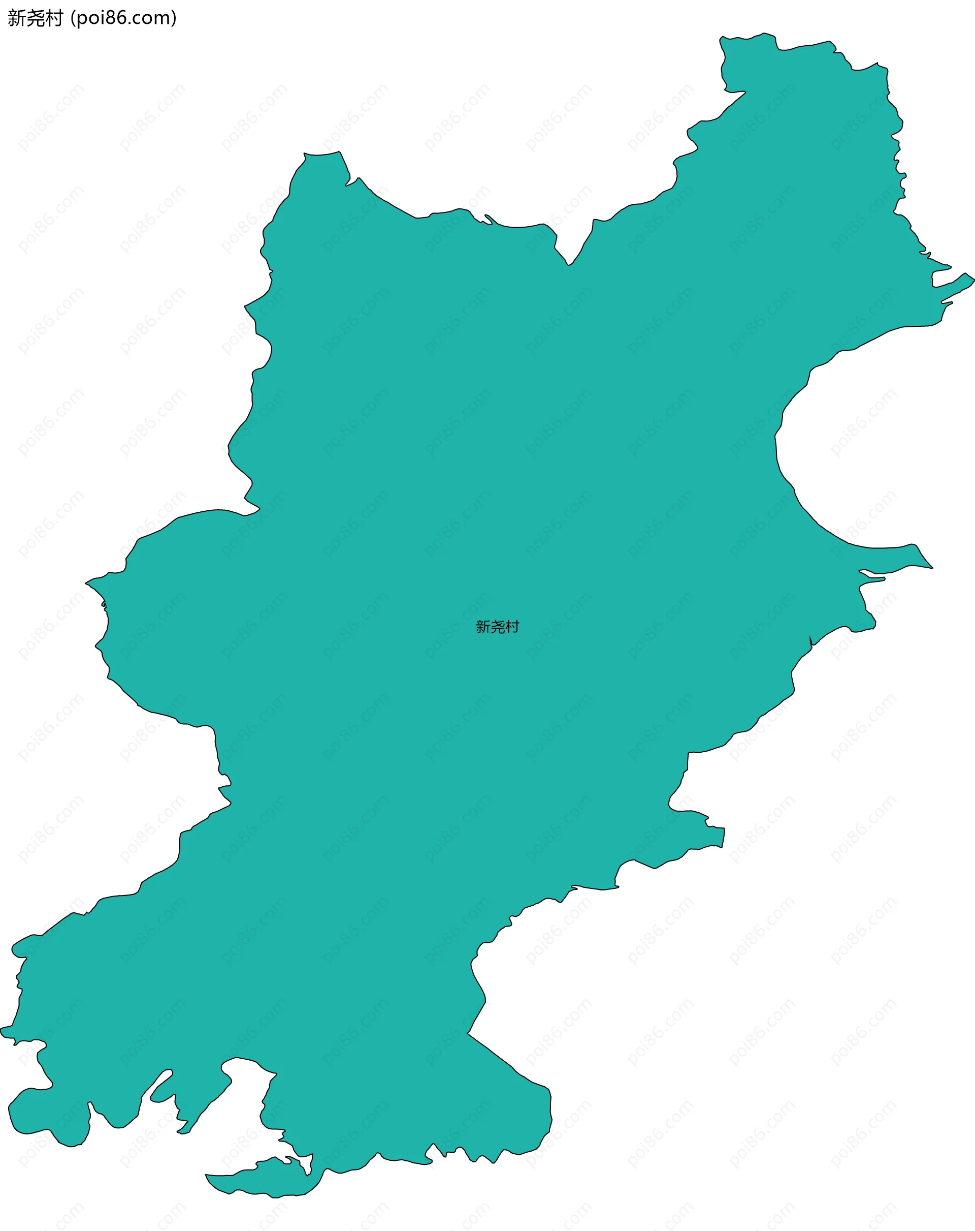 新尧村边界地图