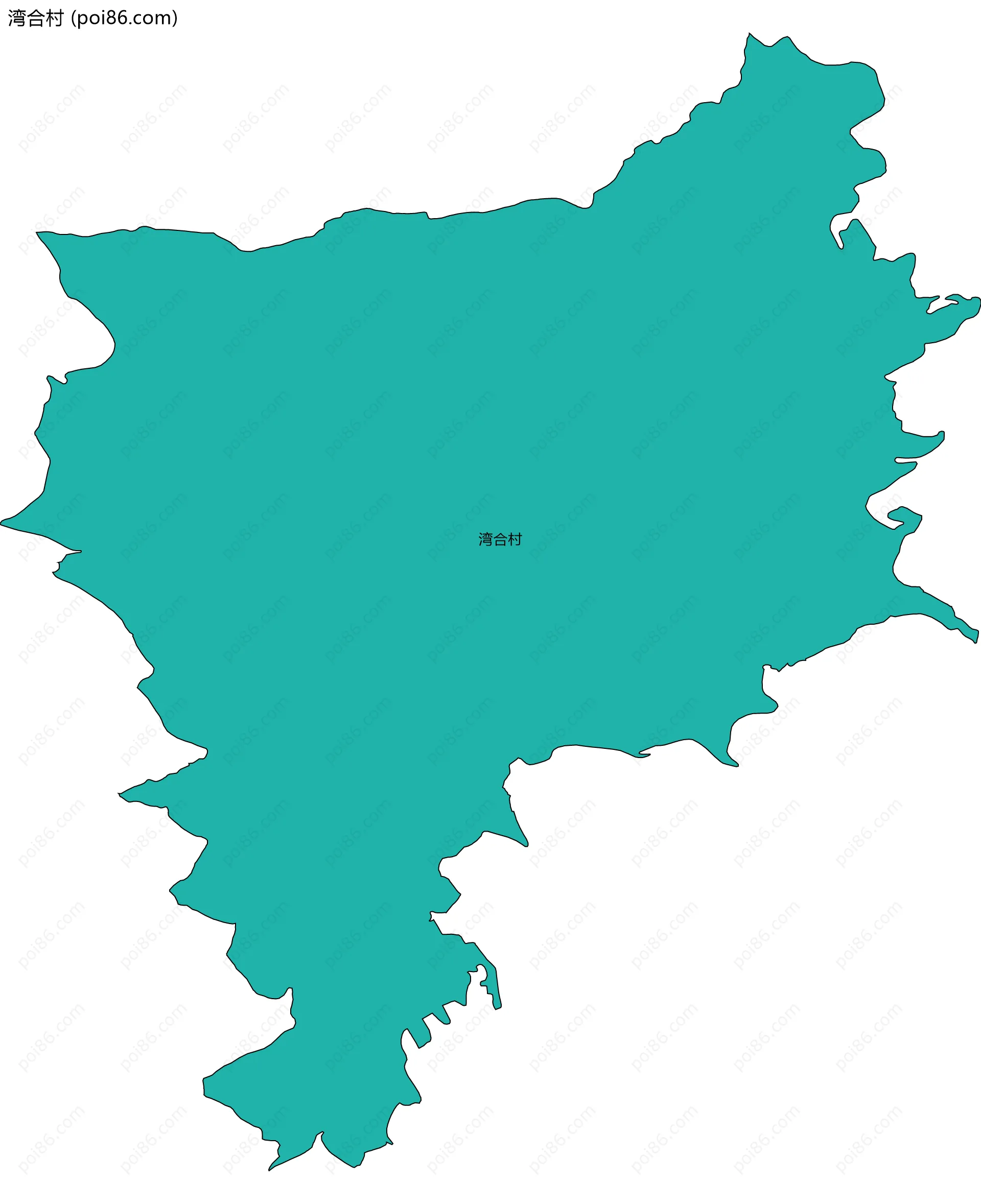 湾合村边界地图