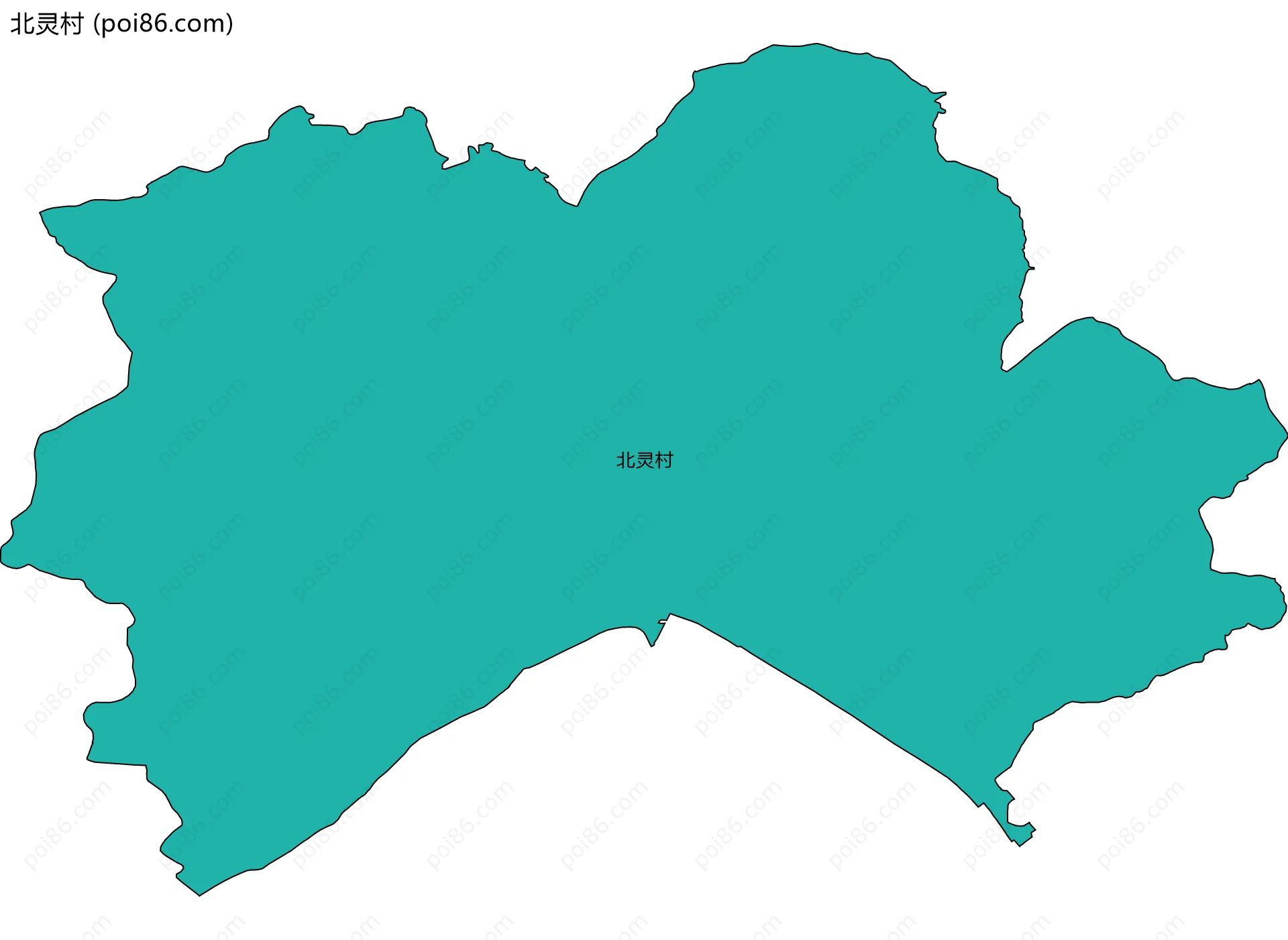 北灵村边界地图