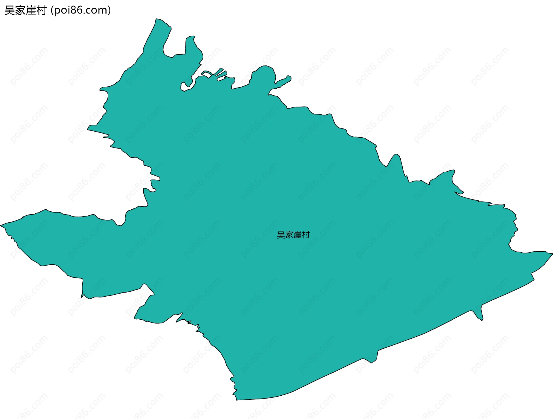 吴家崖村边界地图