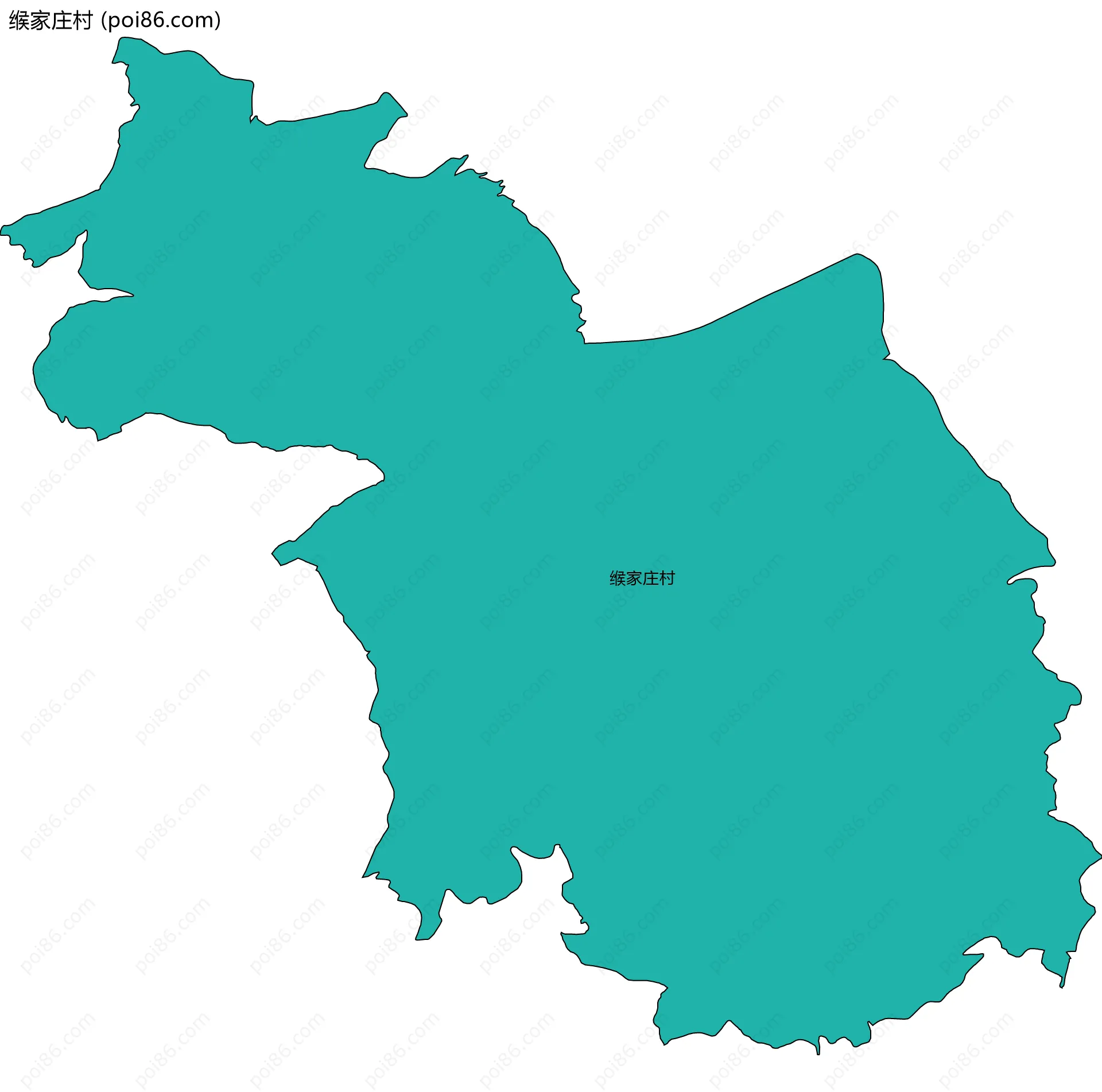 缑家庄村边界地图