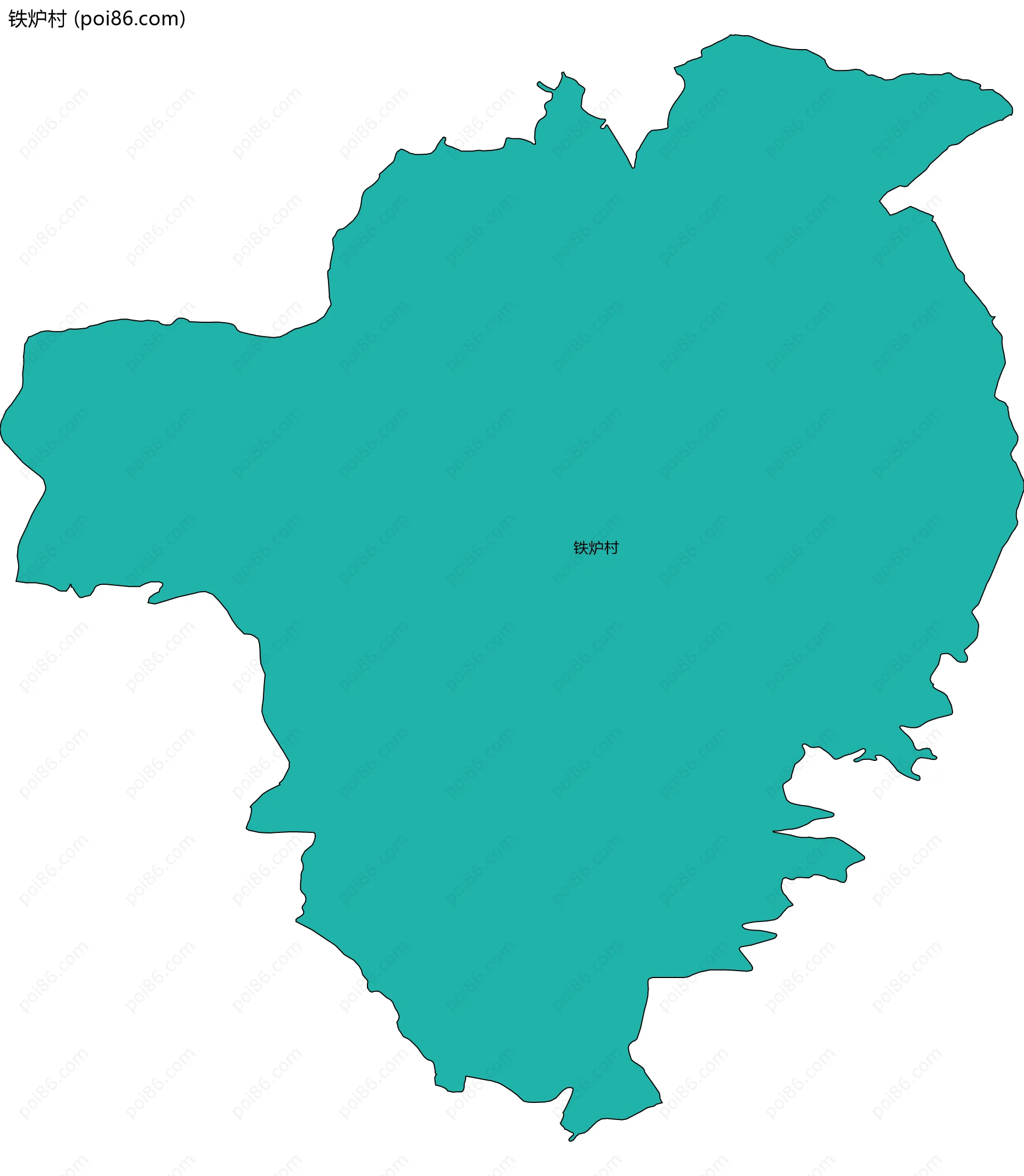 铁炉村边界地图