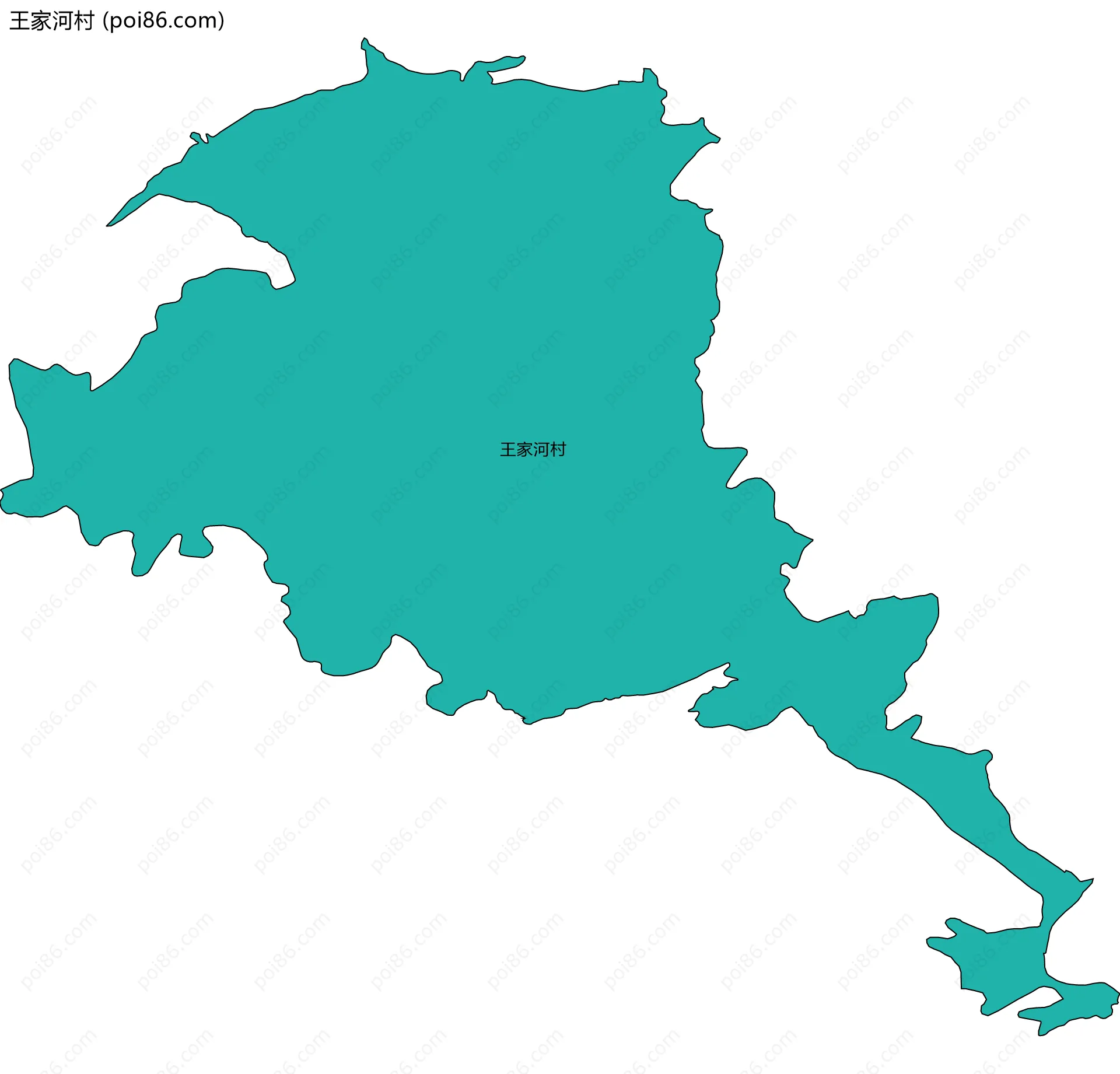 王家河村边界地图