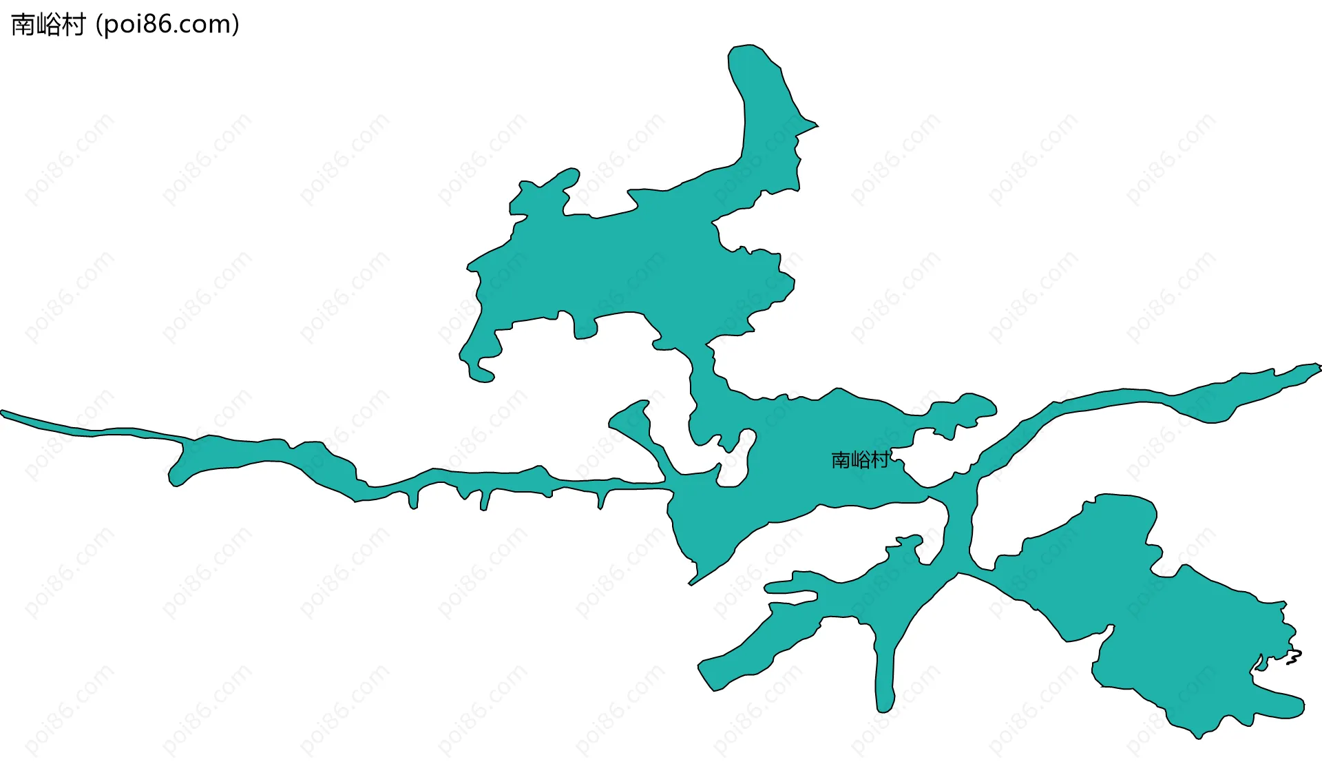 南峪村边界地图