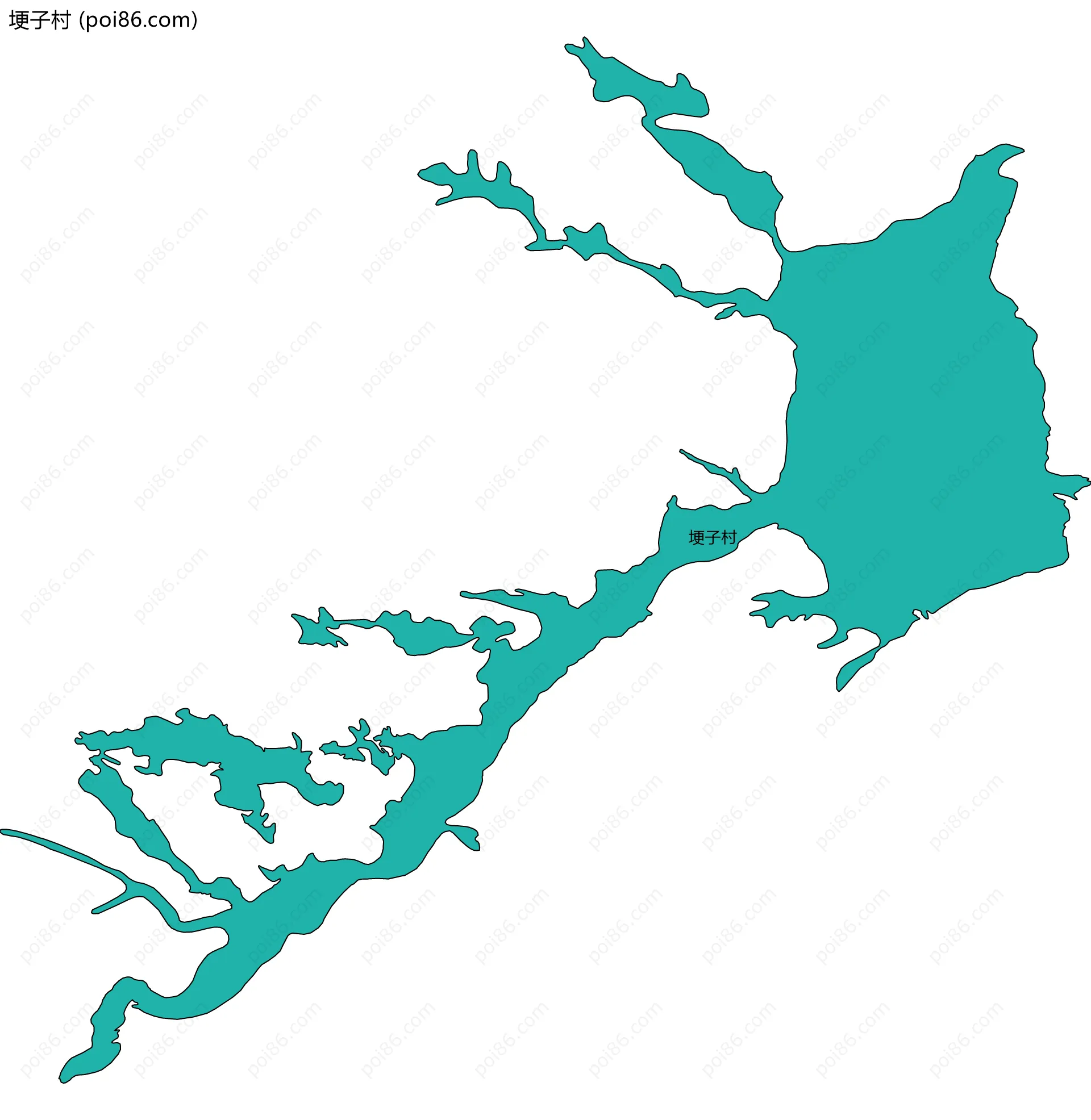 埂子村边界地图