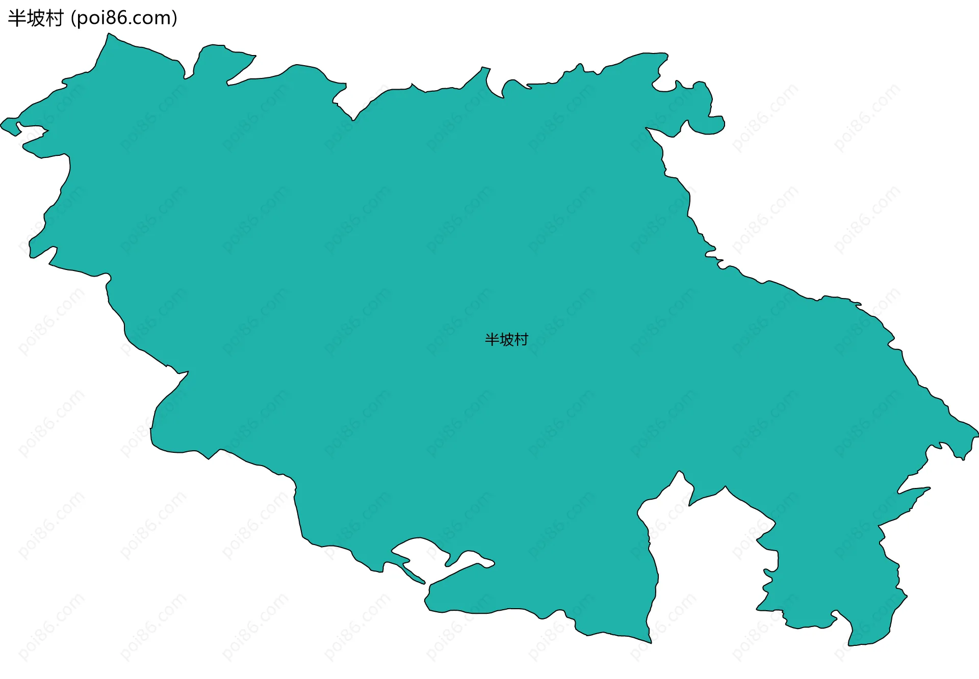 半坡村边界地图